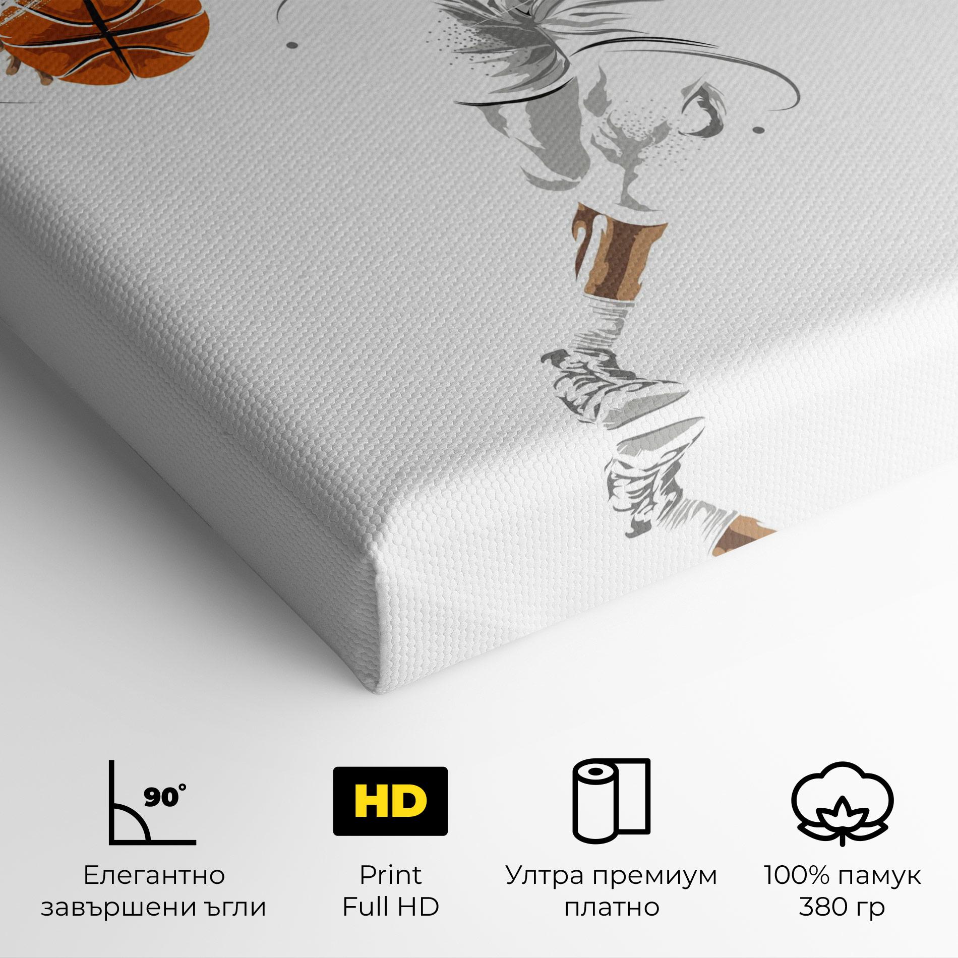 Картина на платно Dribbling Basketbal mockup 4