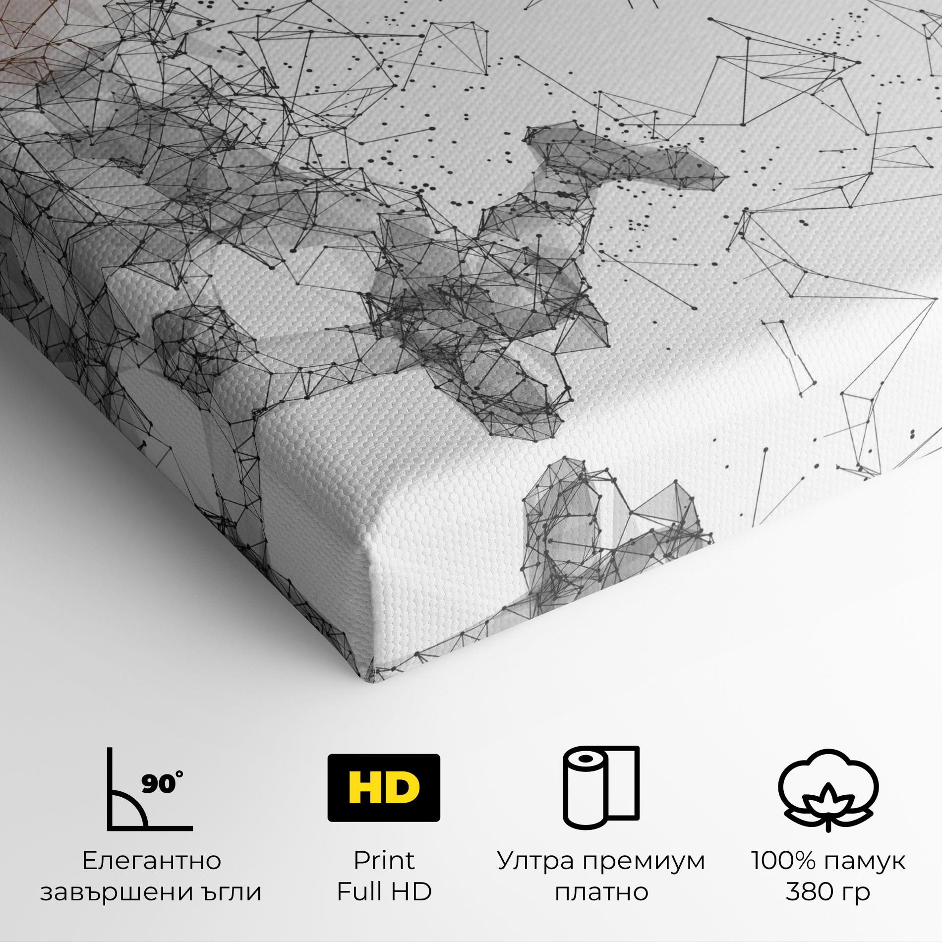 Картина на платно Orange Line Basket mockup 4