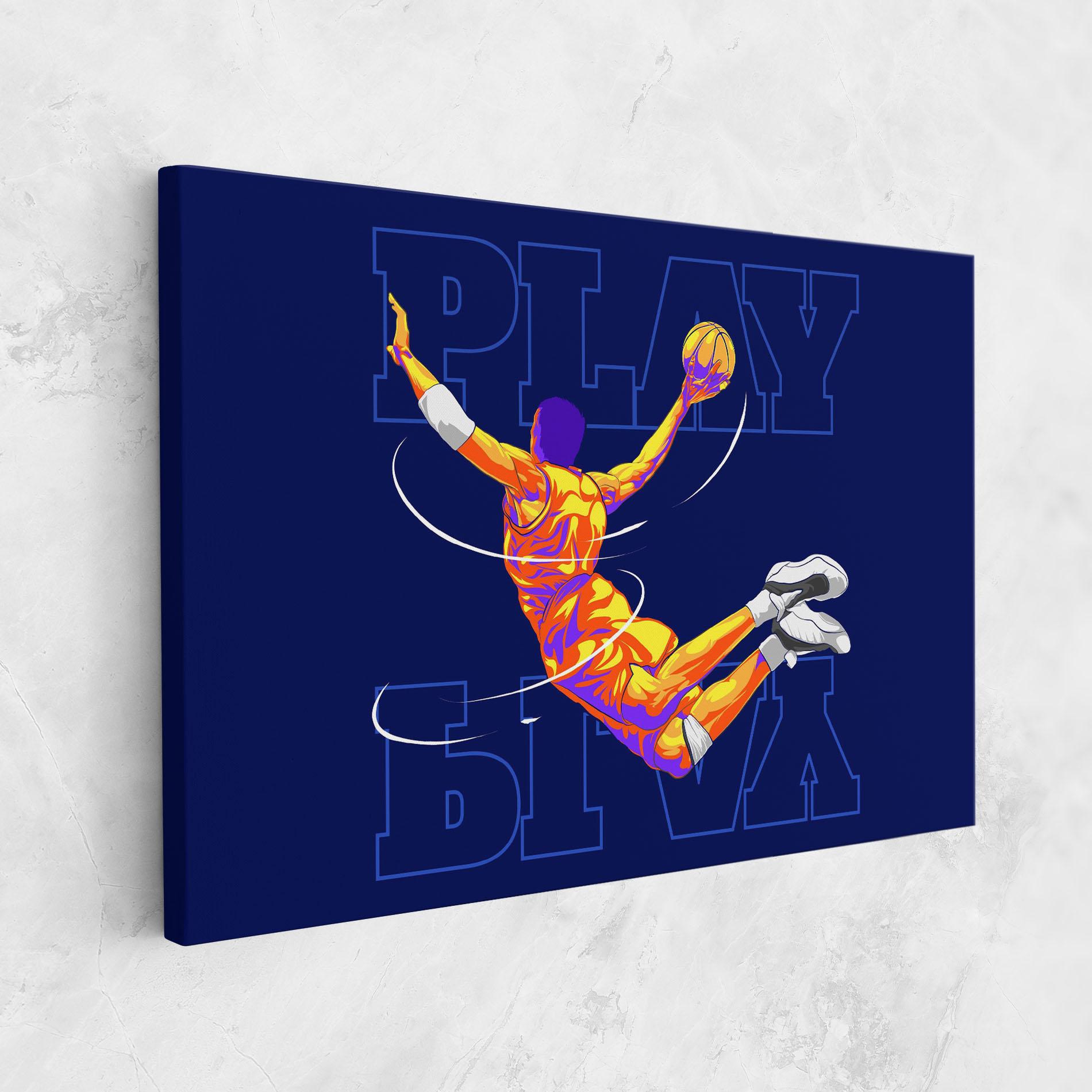 Картина на платно Basketball Blue mockup 1