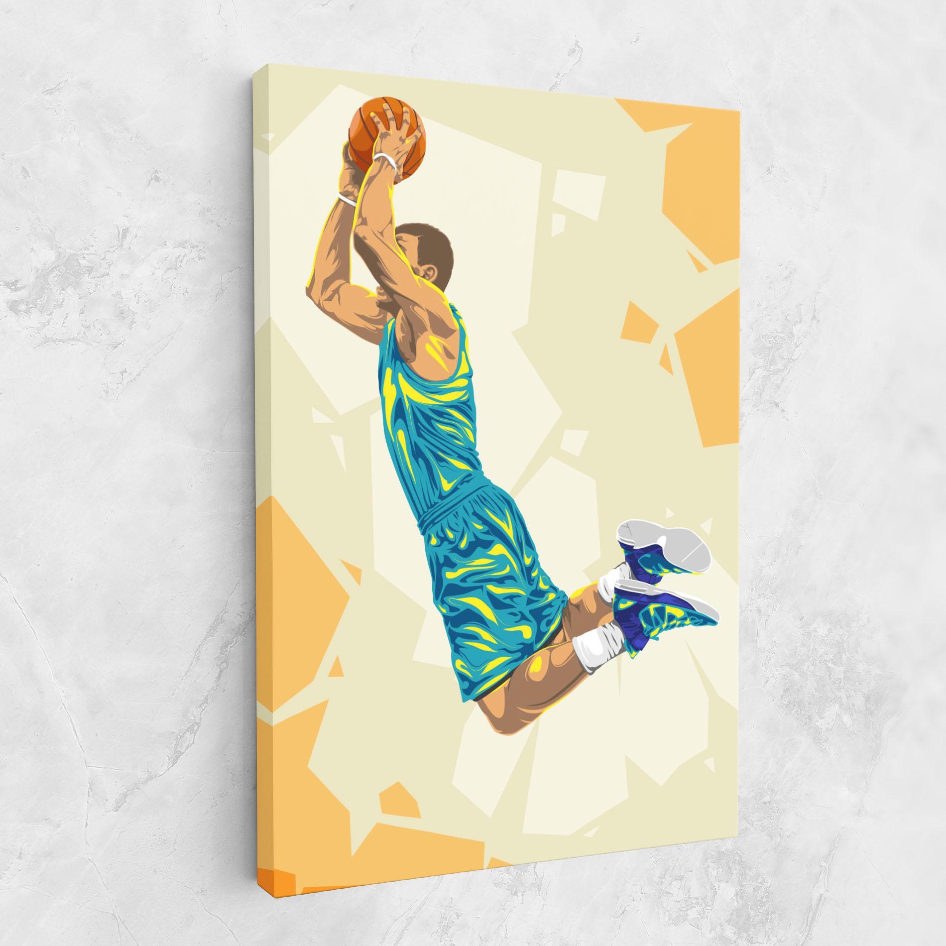 Картина на платно Basketball Dunk Pose mockup 1