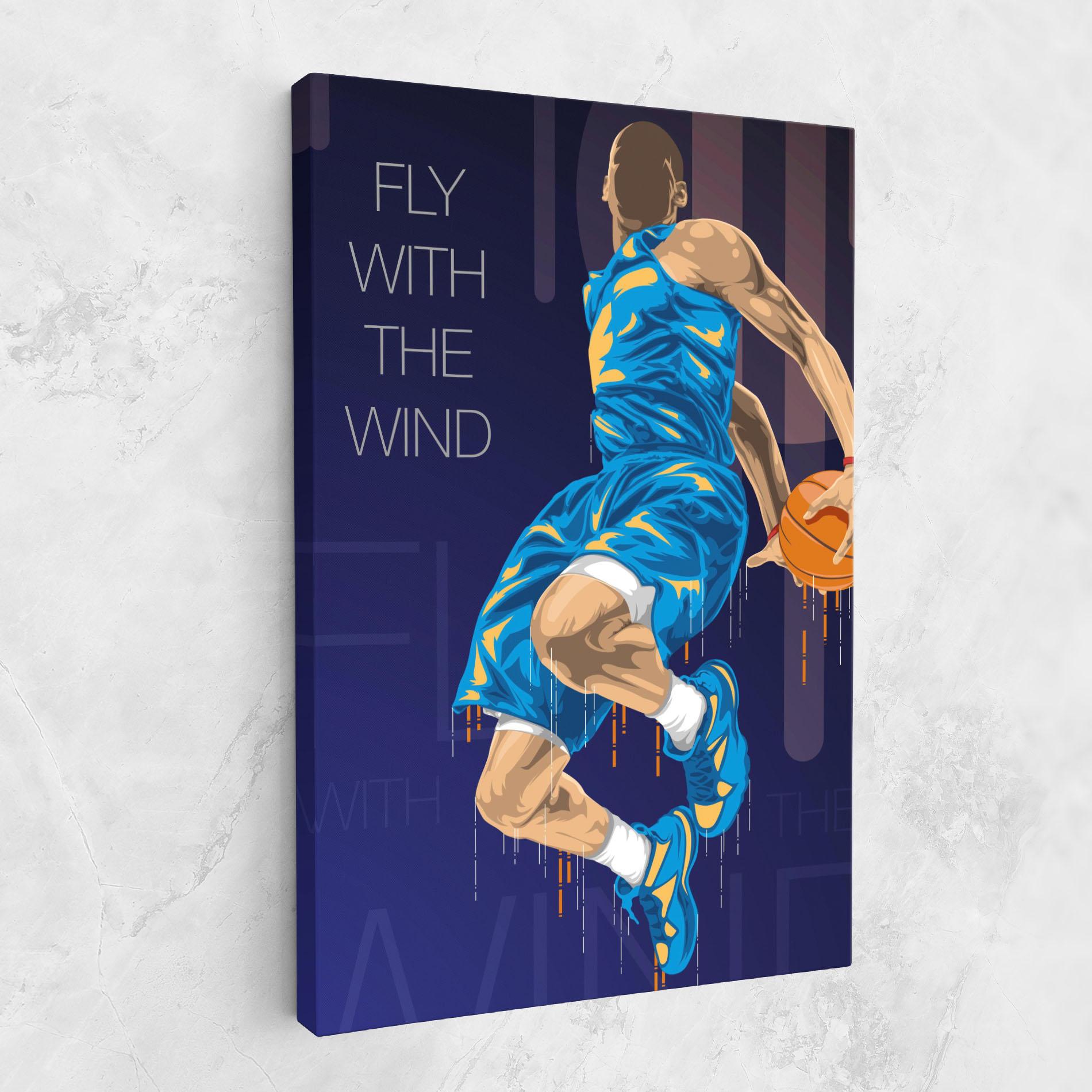 Картина на платно Fly With The Wind mockup 1