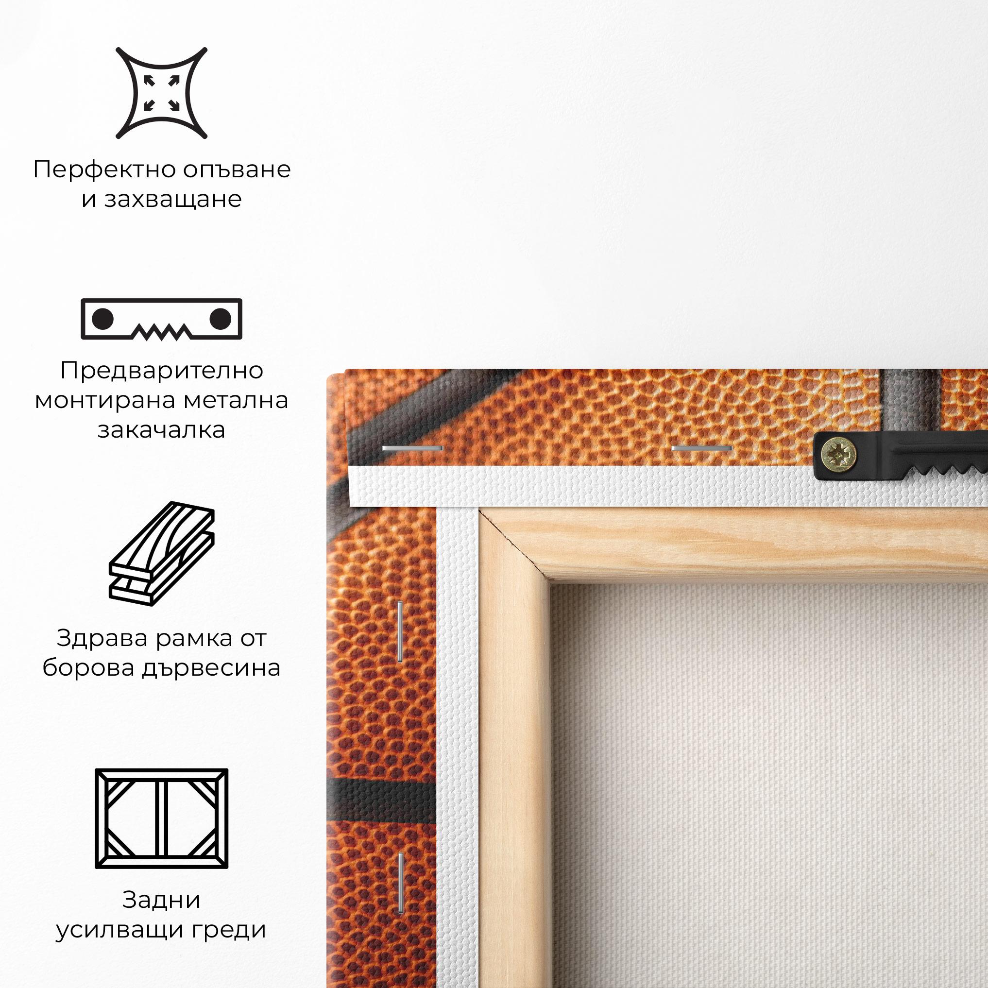 Картина на платно Close Up Leather Basketball mockup 5