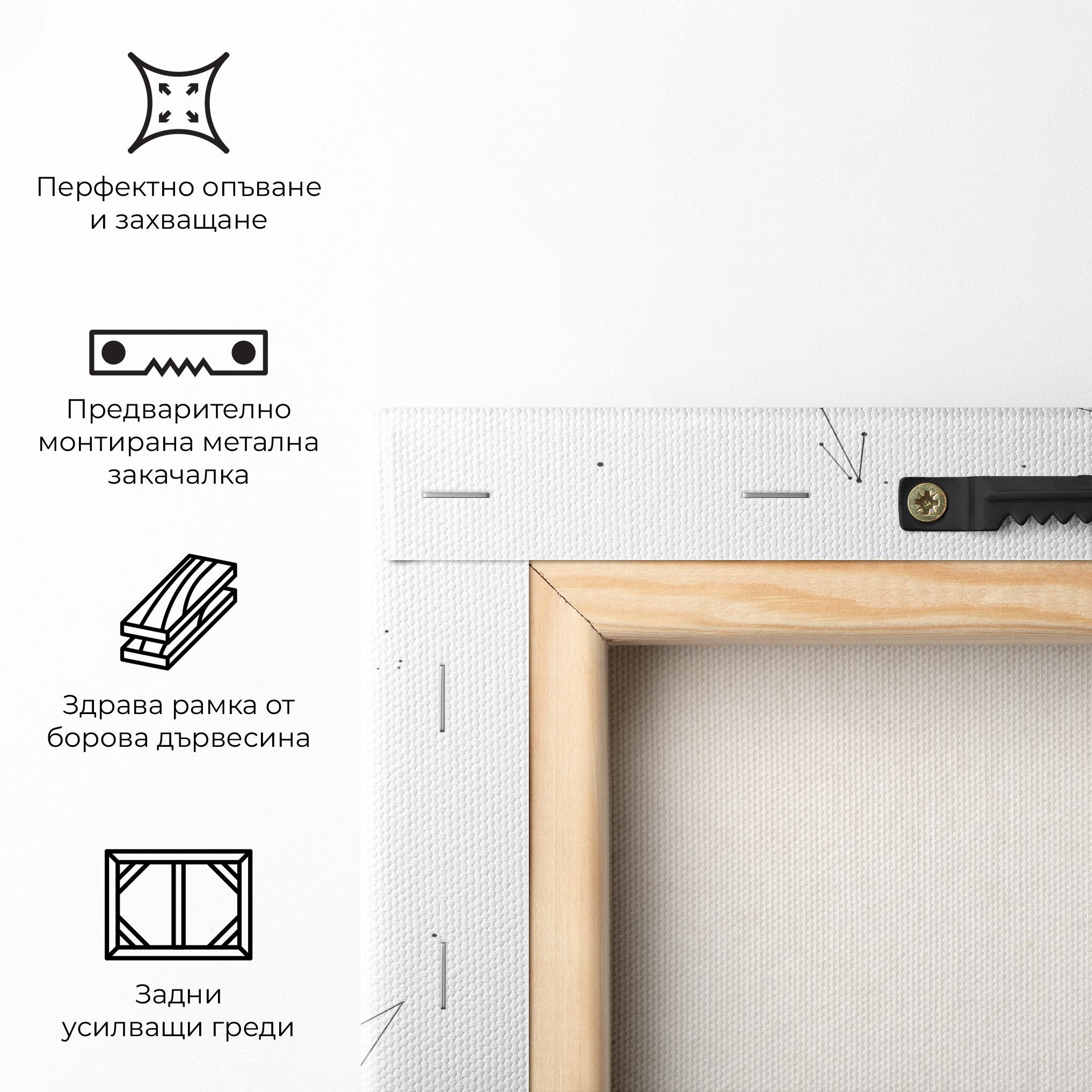 Картина на платно Orange Line Basket mockup 5