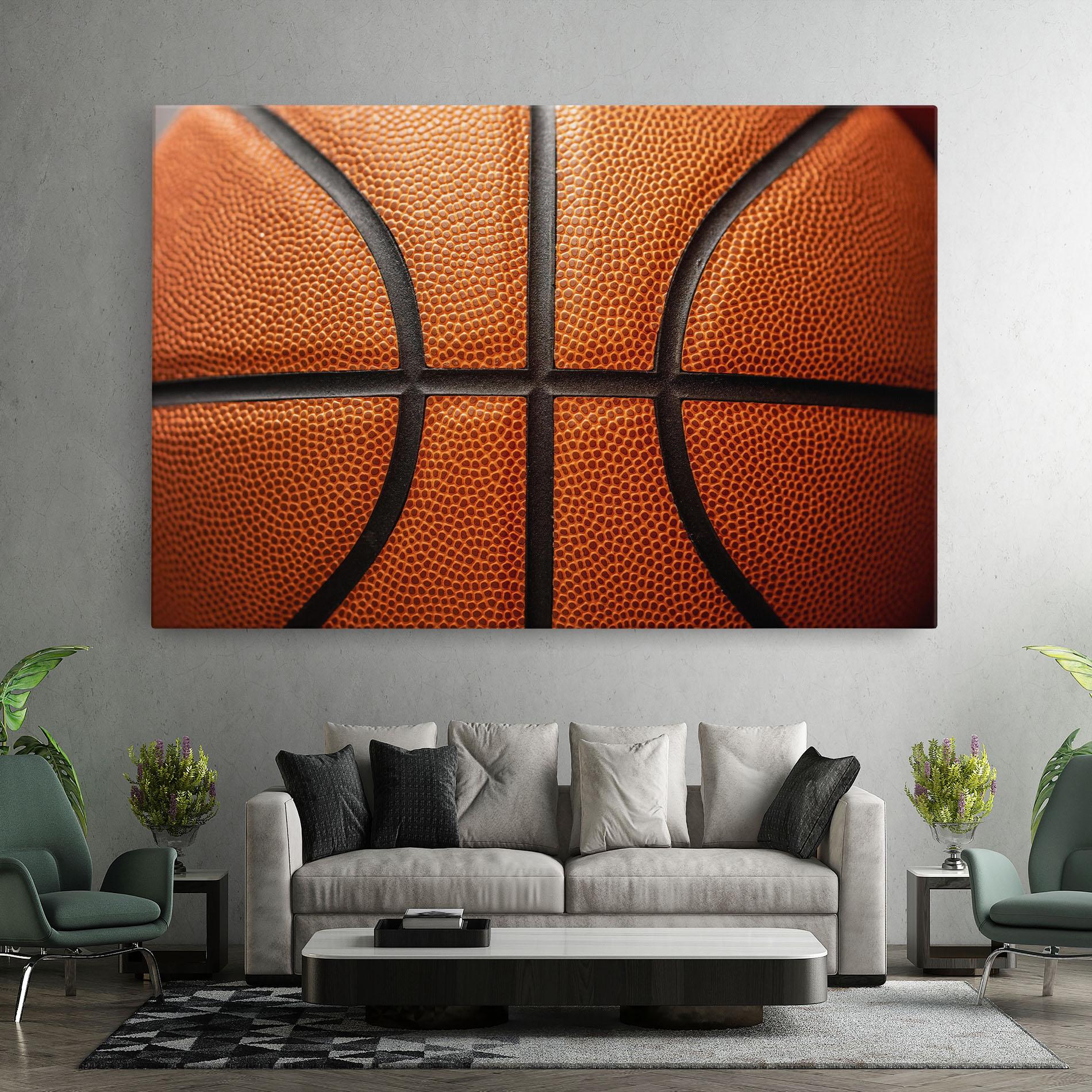 Картина на платно Close Up Leather Basketball mockup 7