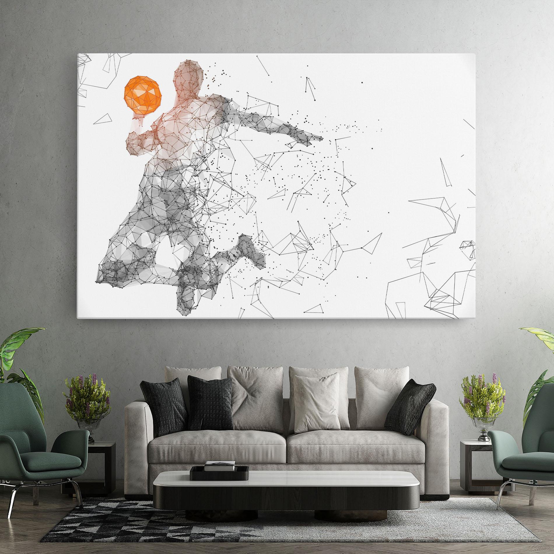 Картина на платно Orange Line Basket mockup 7
