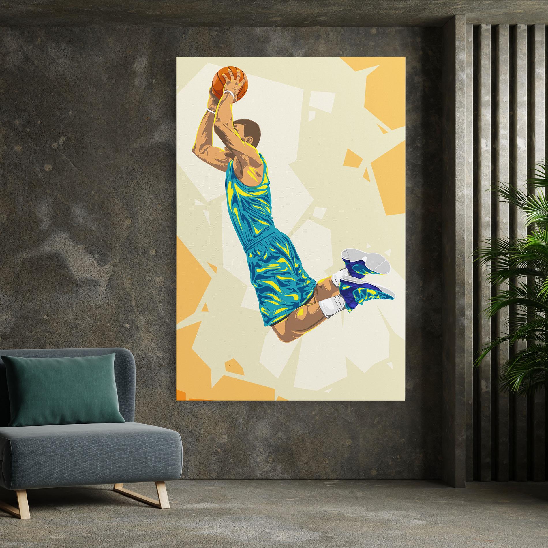 Картина на платно Basketball Dunk Pose mockup 7
