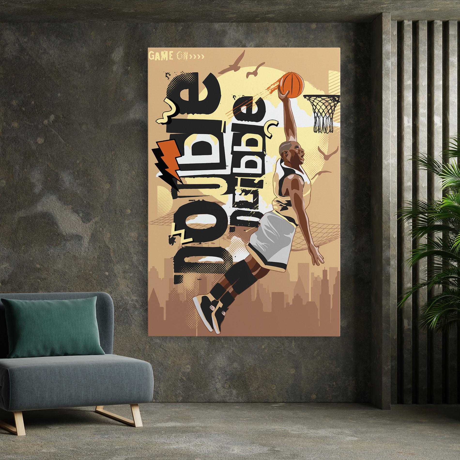 Картина на платно Double Dribble mockup 7