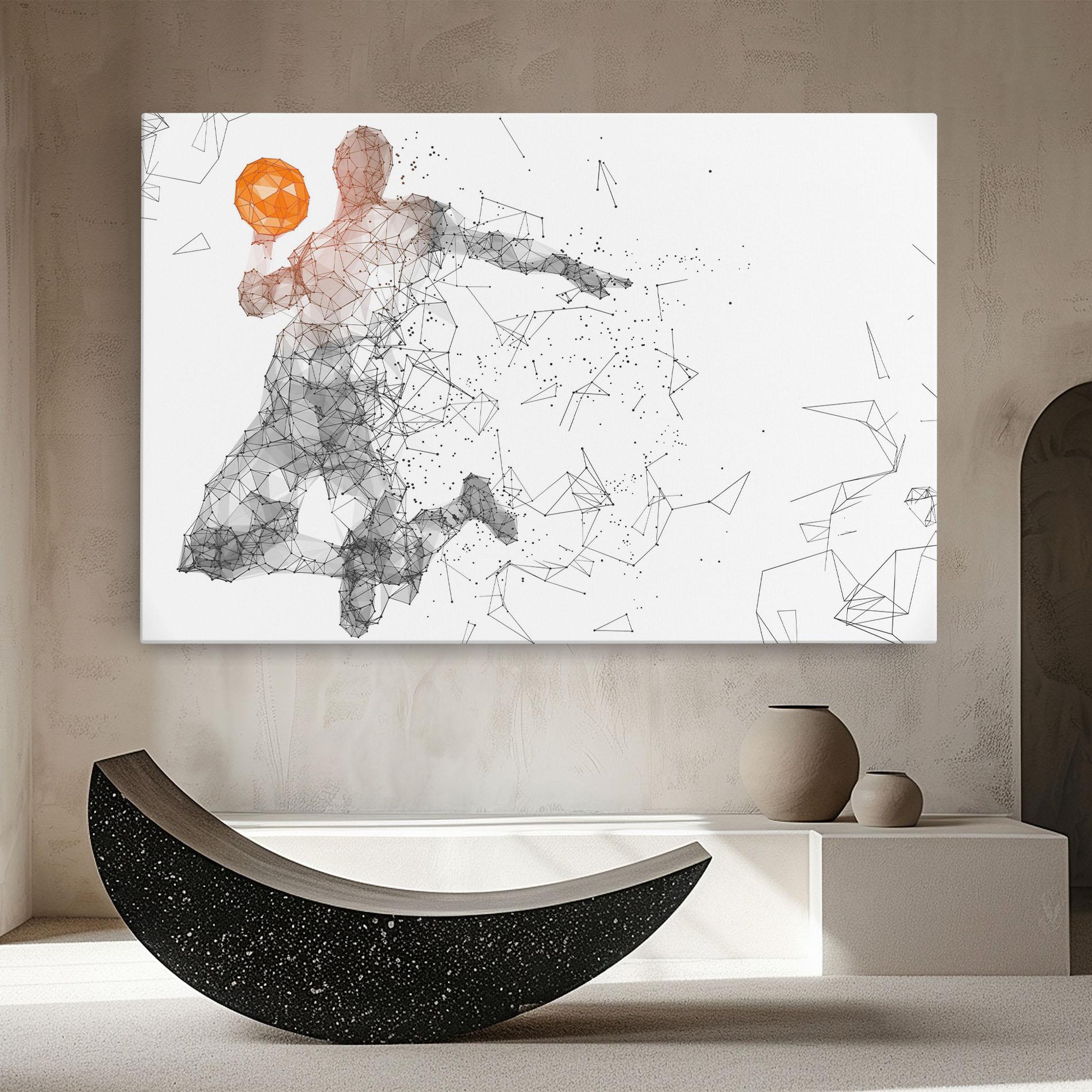 Картина на платно Orange Line Basket mockup 8