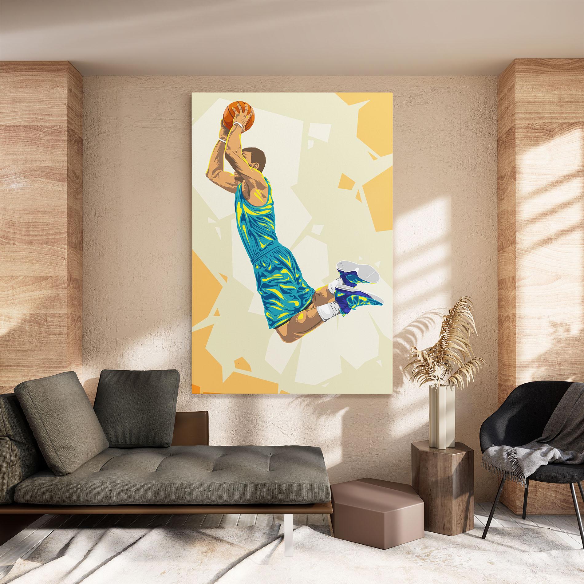 Картина на платно Basketball Dunk Pose mockup 8