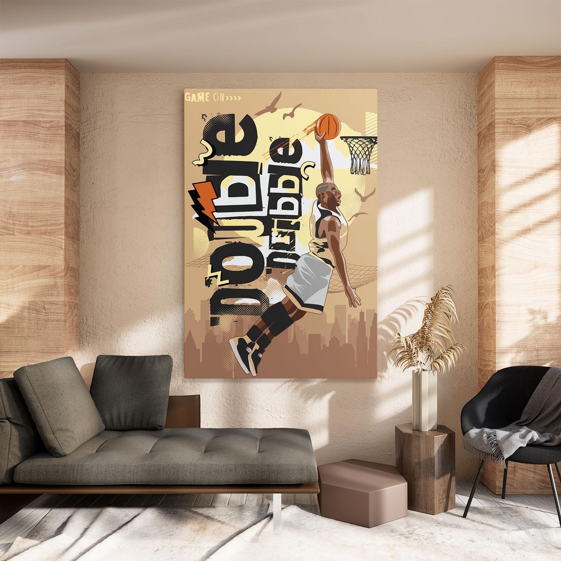 Картина на платно Double Dribble mockup 8