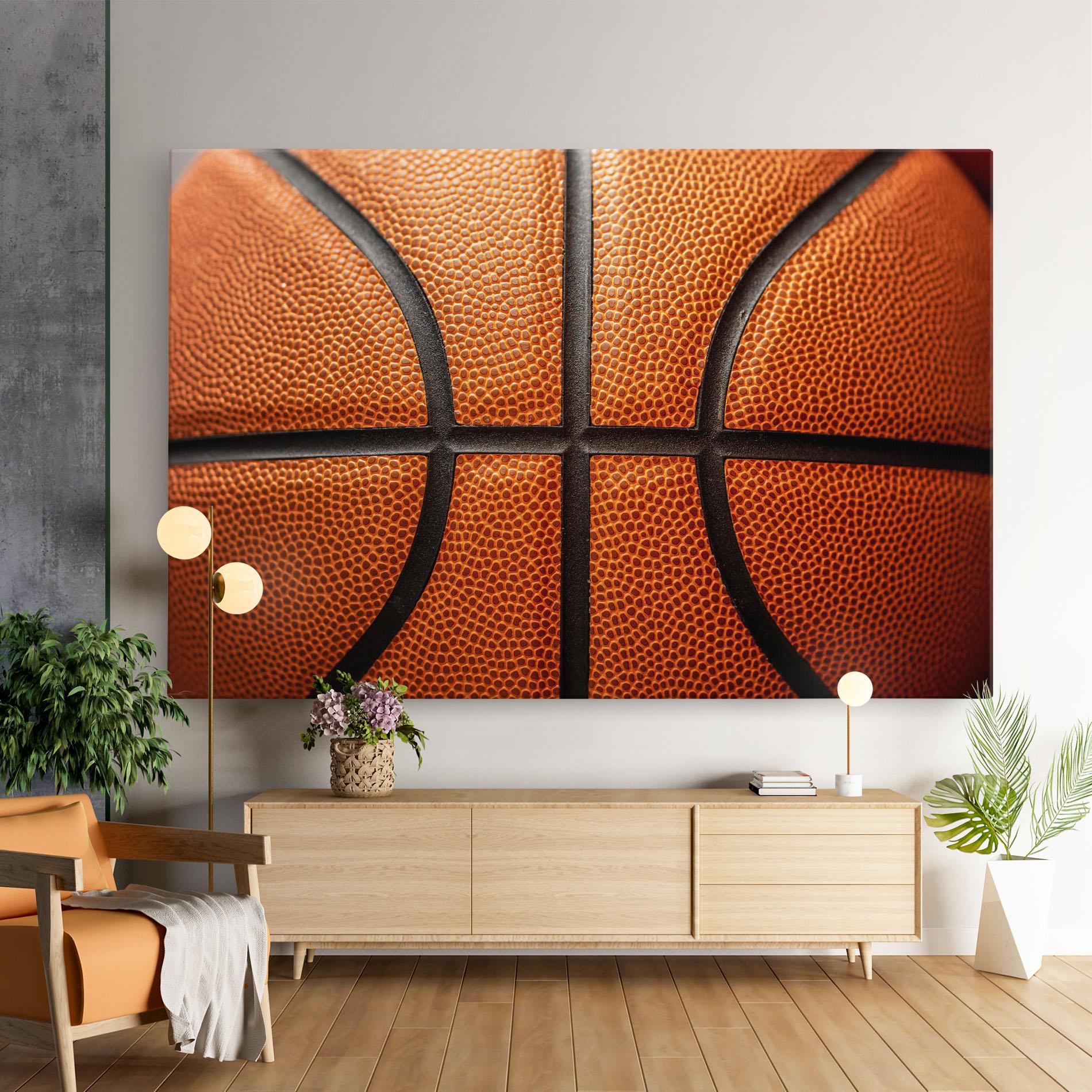Картина на платно Close Up Leather Basketball mockup 9