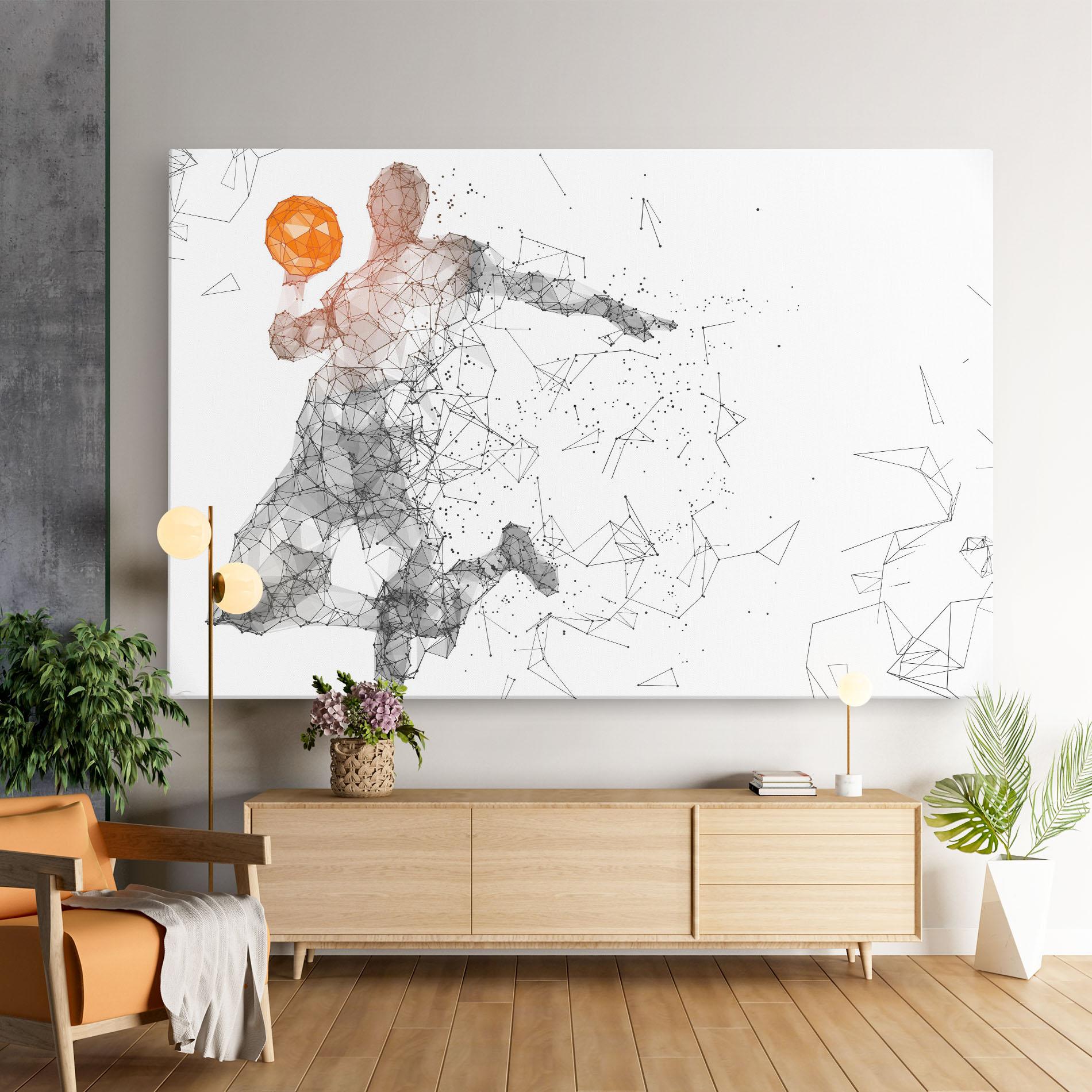 Картина на платно Orange Line Basket mockup 9