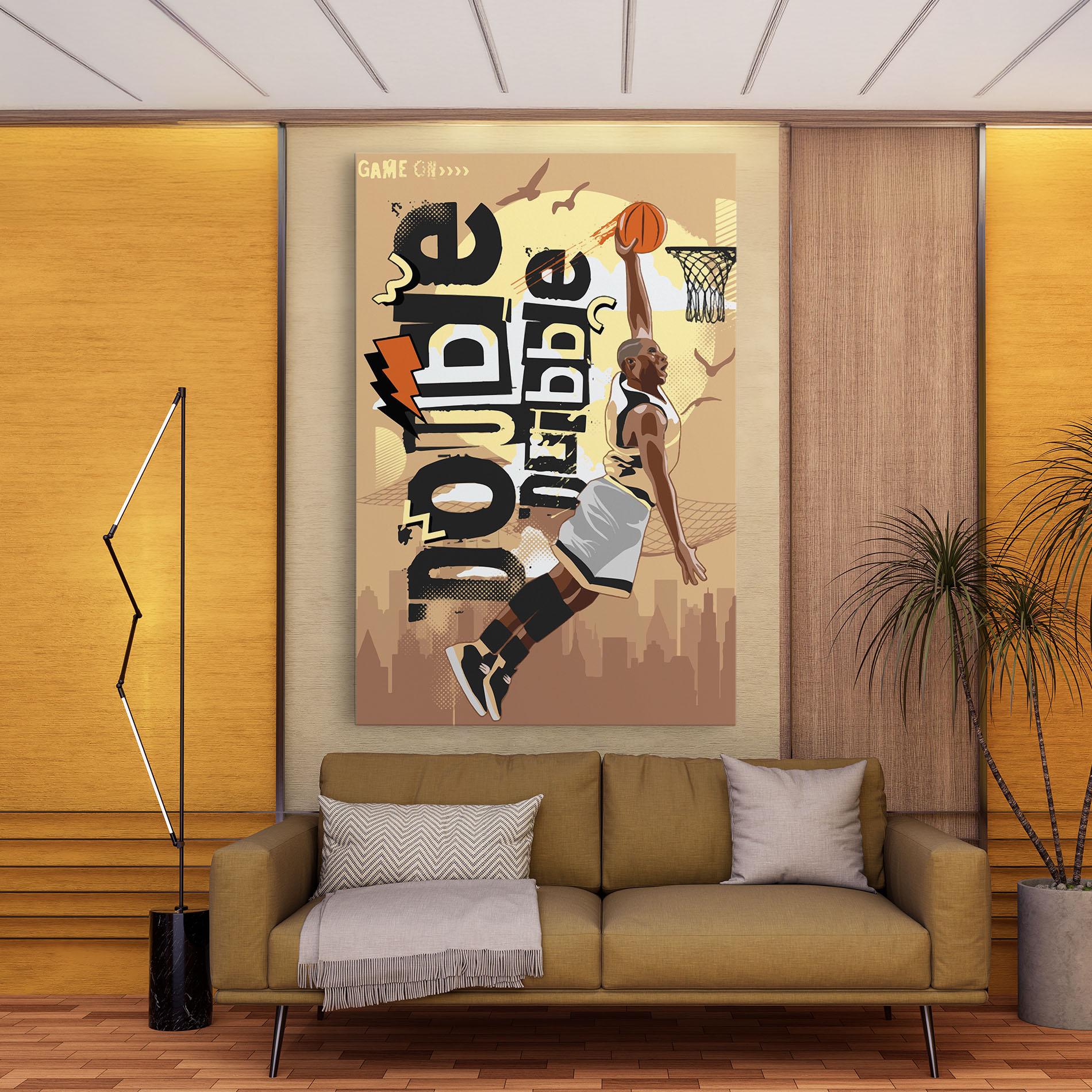 Картина на платно Double Dribble mockup 9