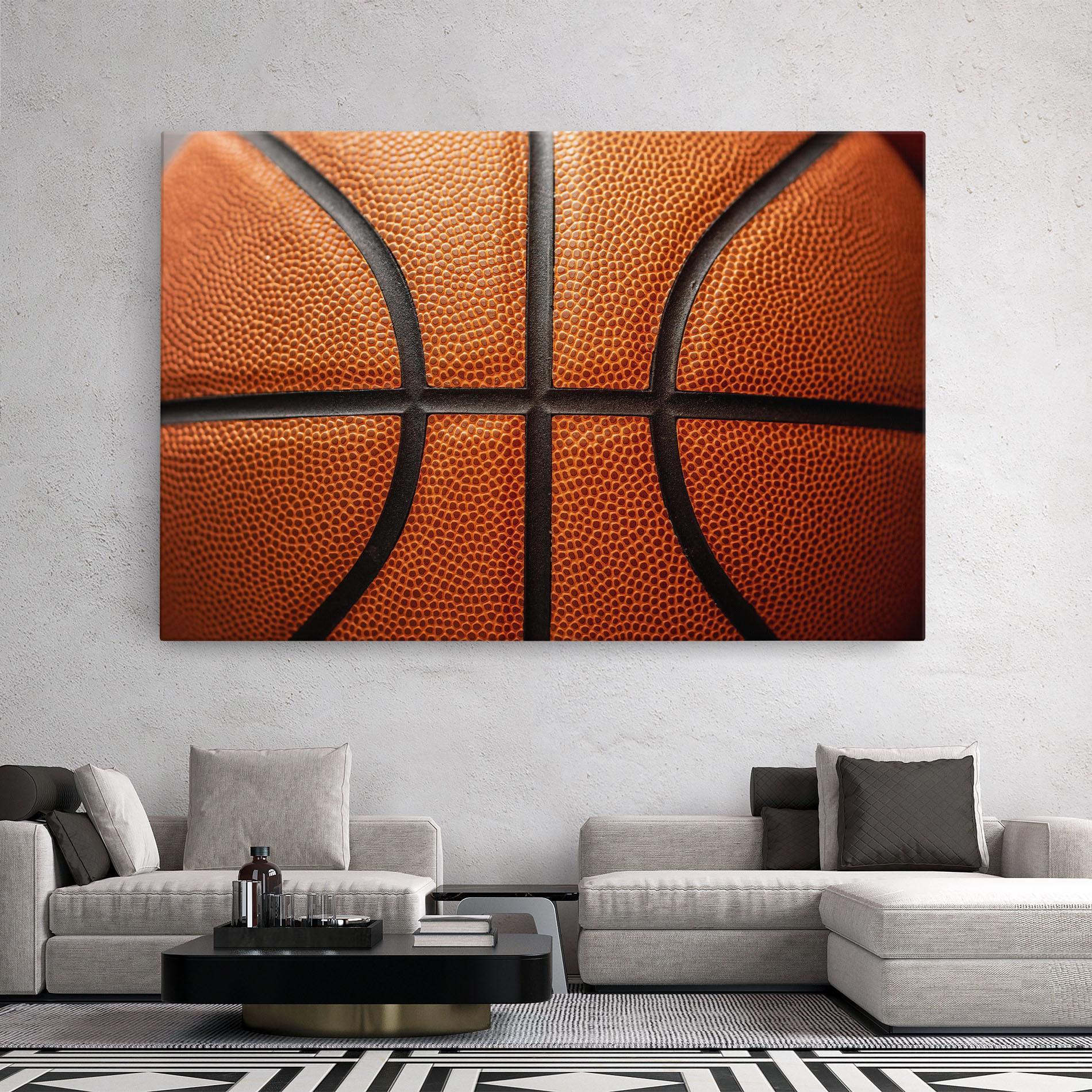 Картина на платно Close Up Leather Basketball mockup 2