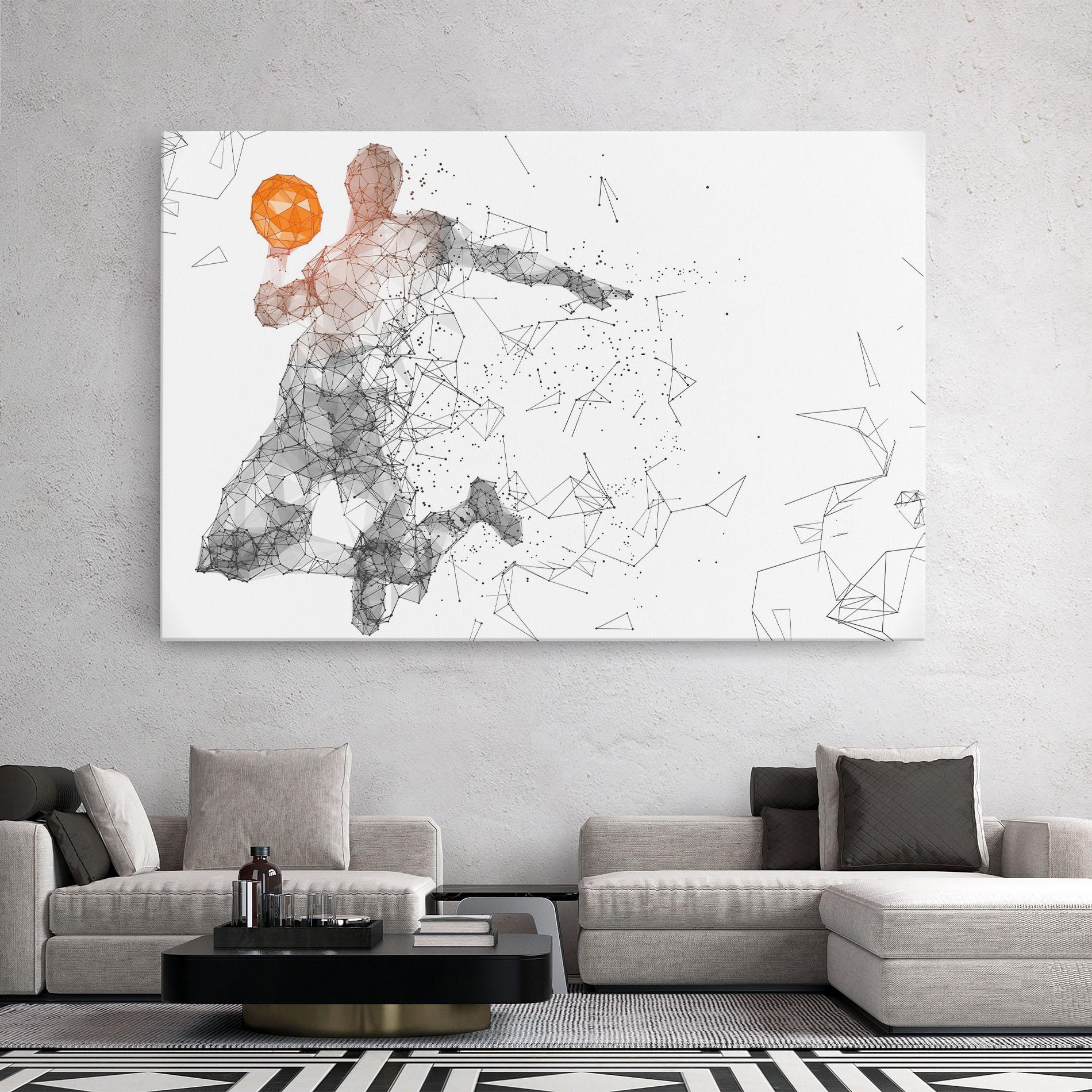 Картина на платно Orange Line Basket mockup 2