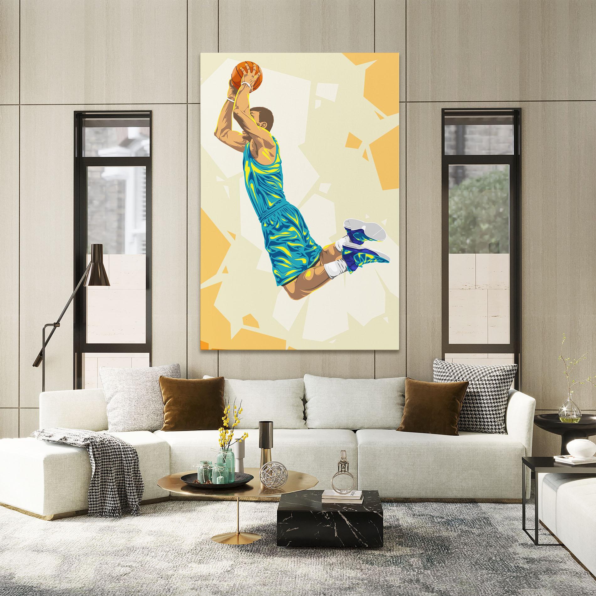 Картина на платно Basketball Dunk Pose mockup 2