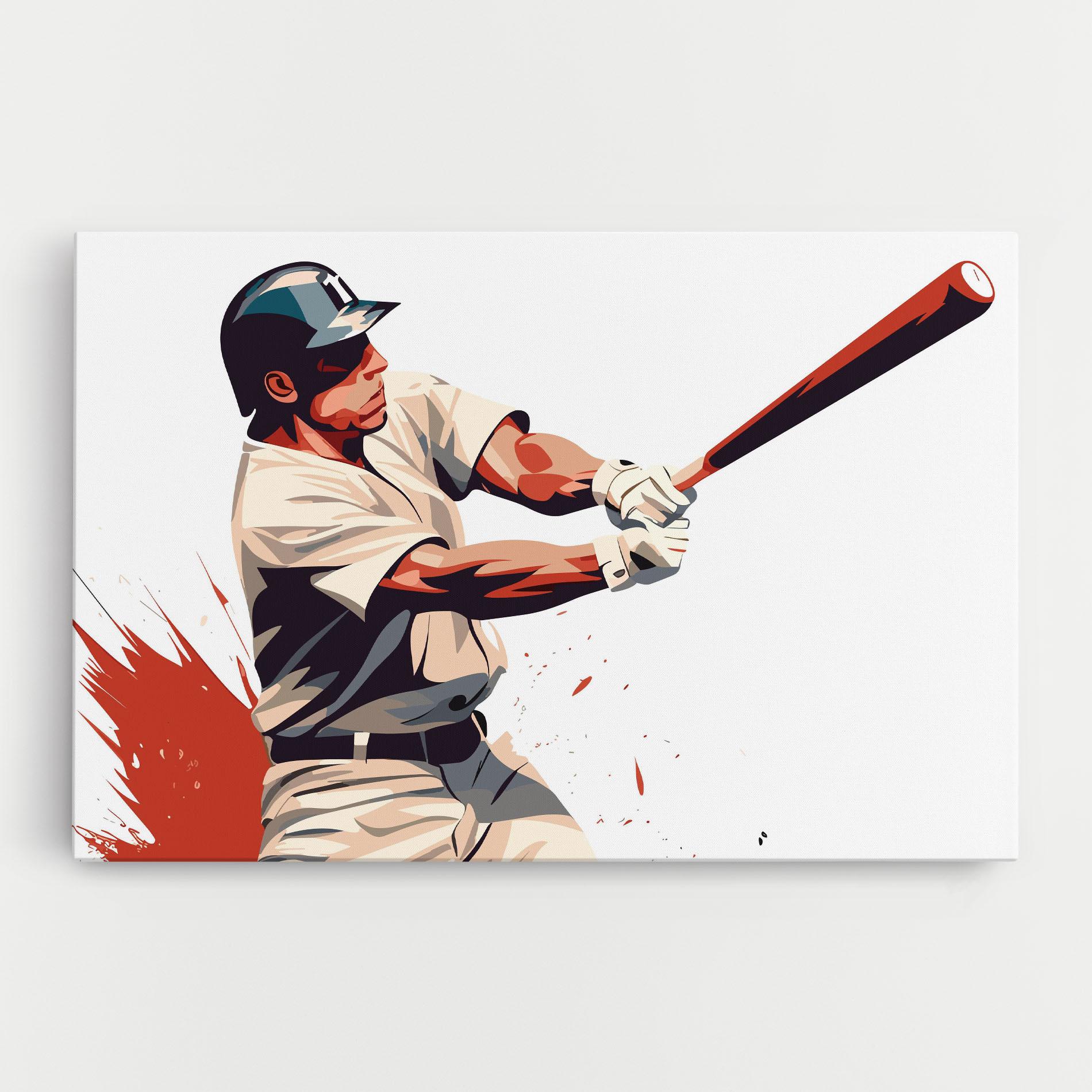 Картина на платно Baseball Red Art mockup 0
