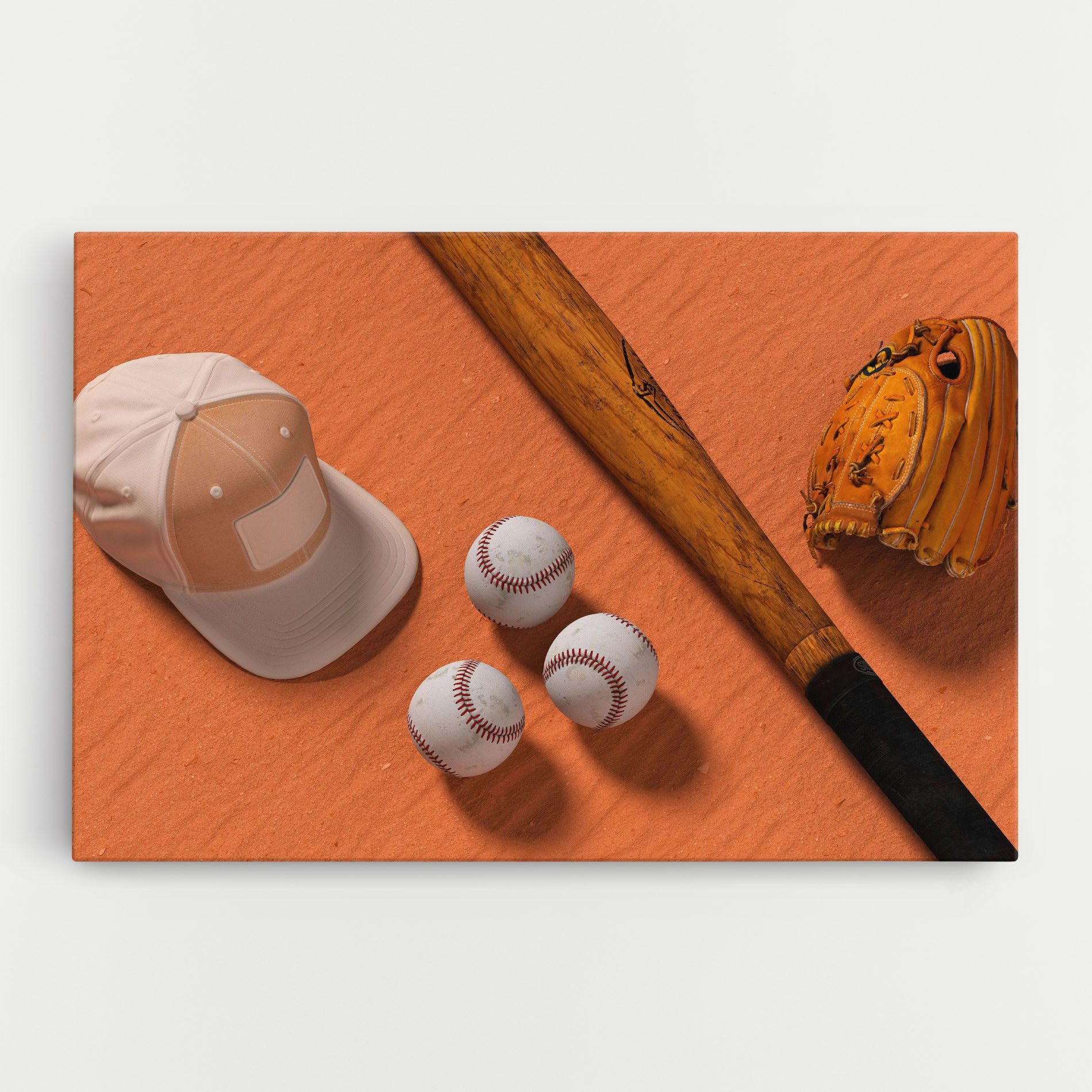 Baseball Set On Orange mockup 0