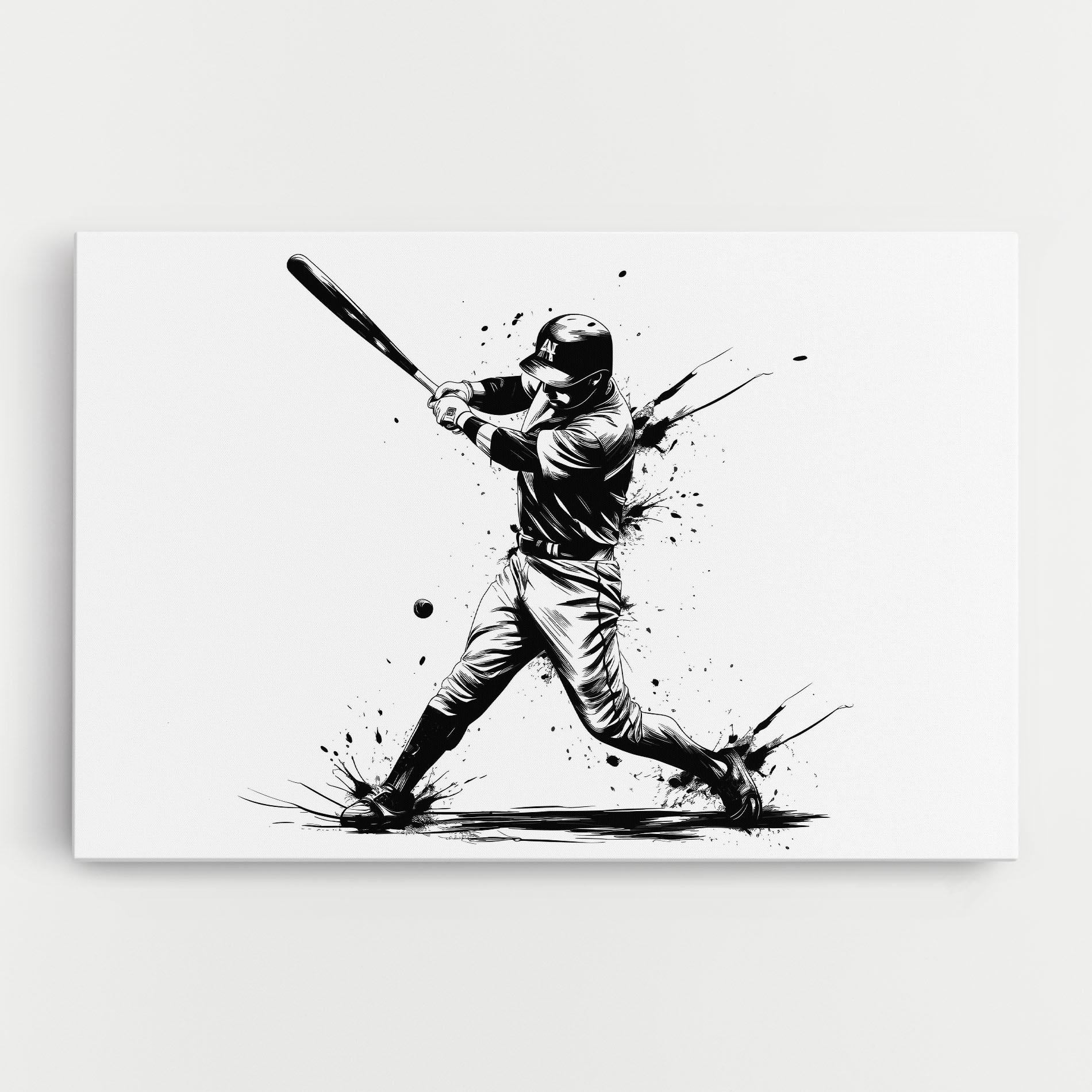 Картина на платно Baseball Splash mockup 0