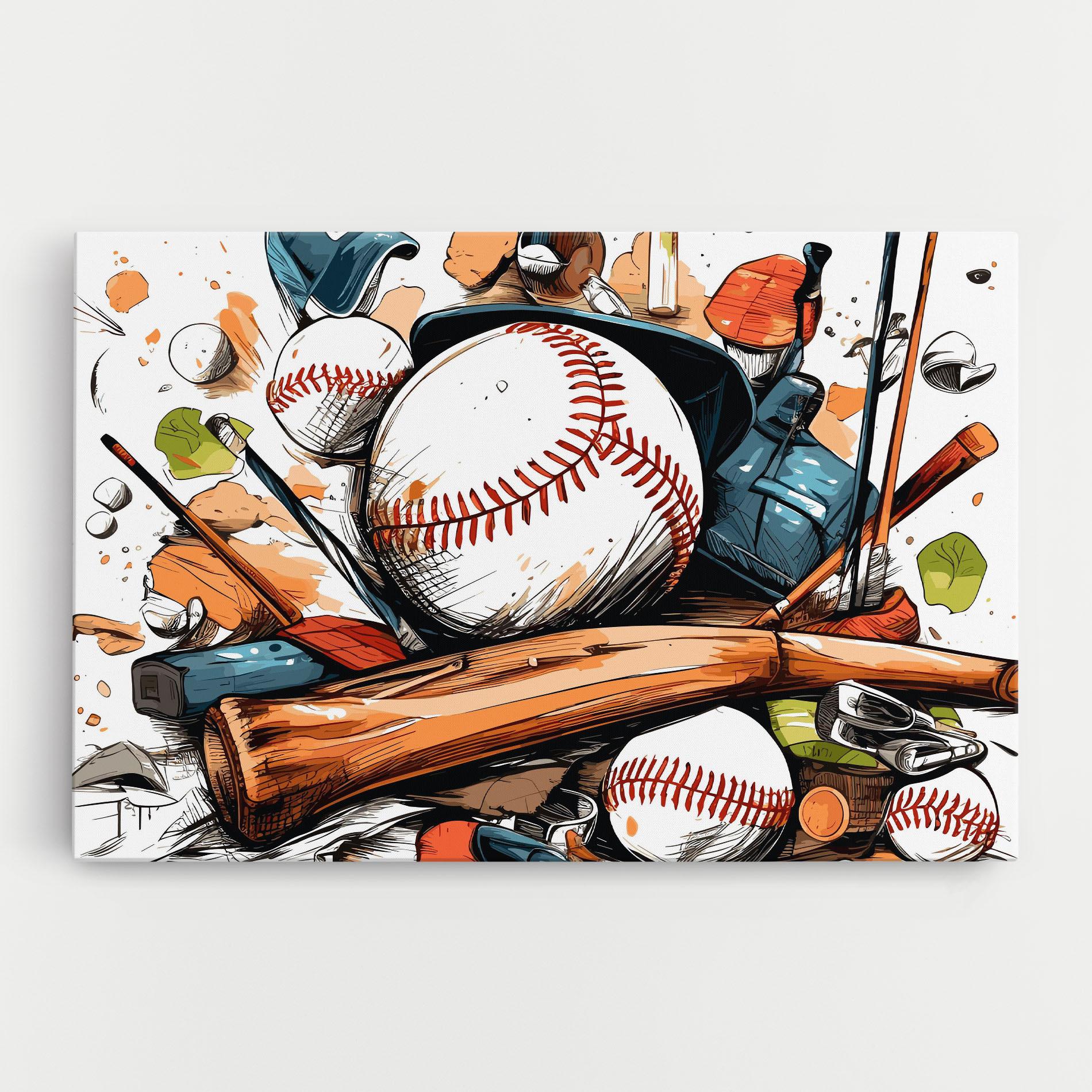 Картина на платно Baseball Trash mockup 0