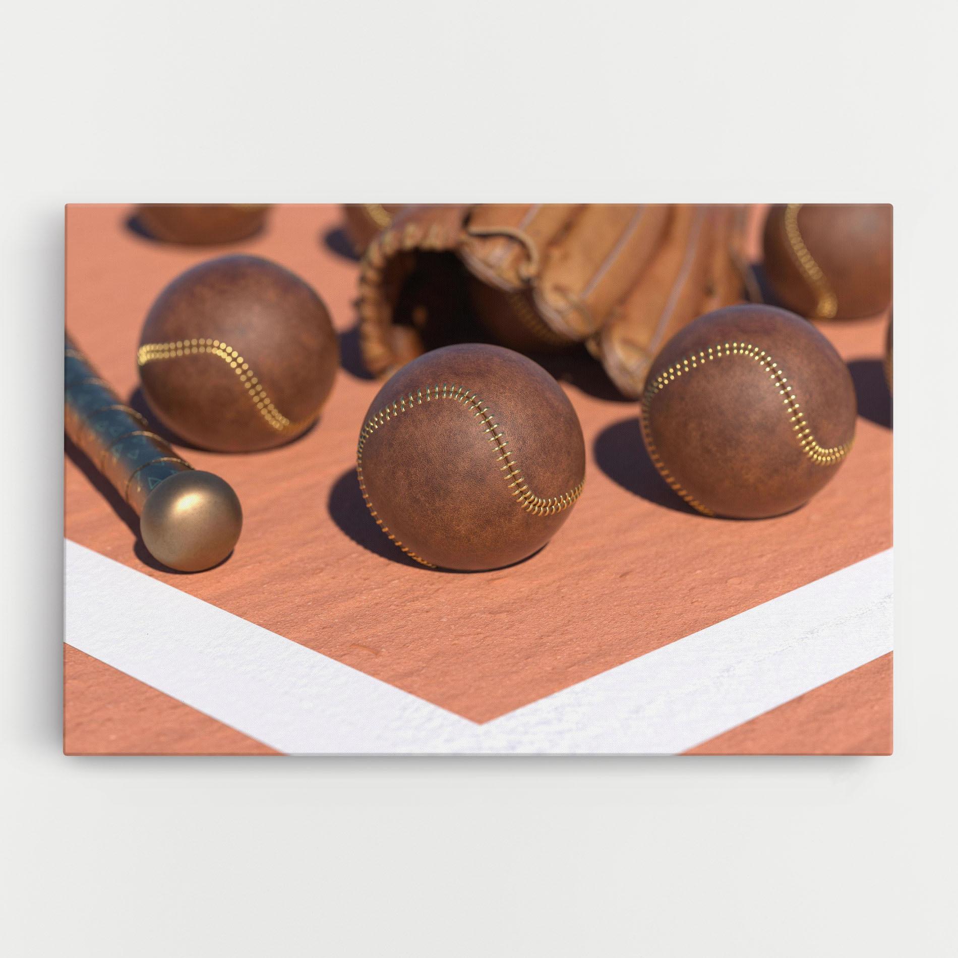Картина на платно Brown Baseball Ball mockup 0