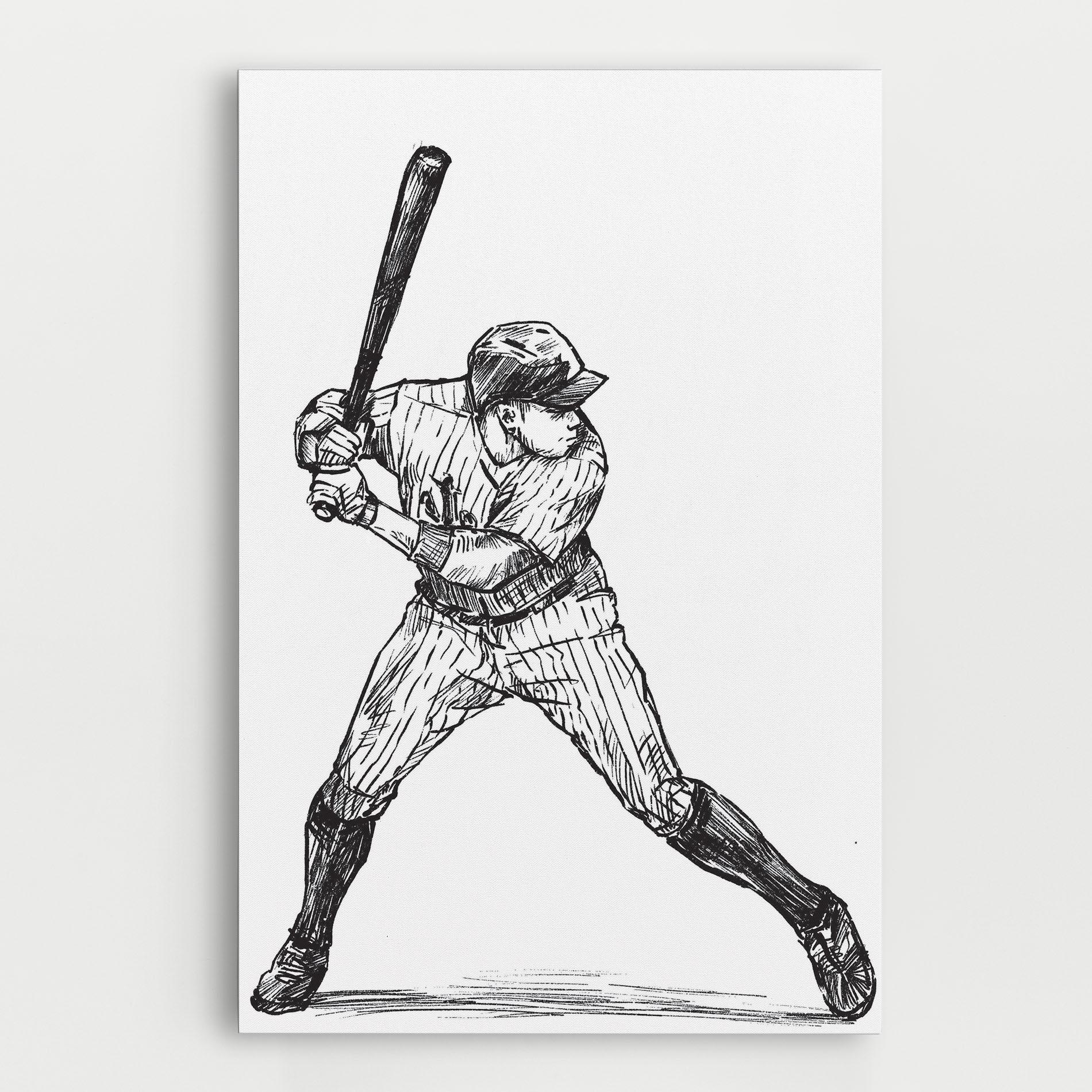 Картина на платно Baseball Play mockup 0