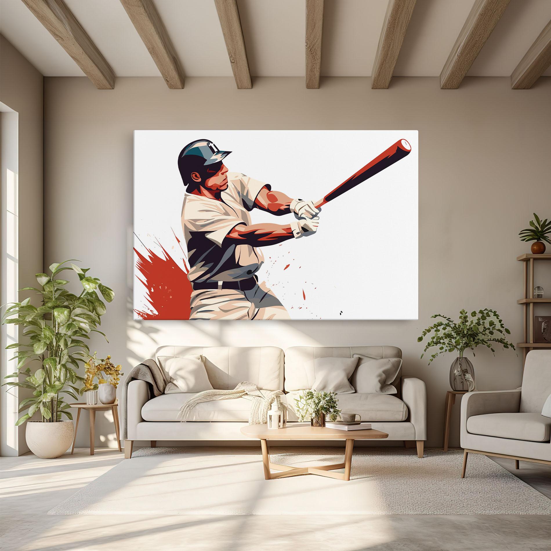 Картина на платно Baseball Red Art mockup 6