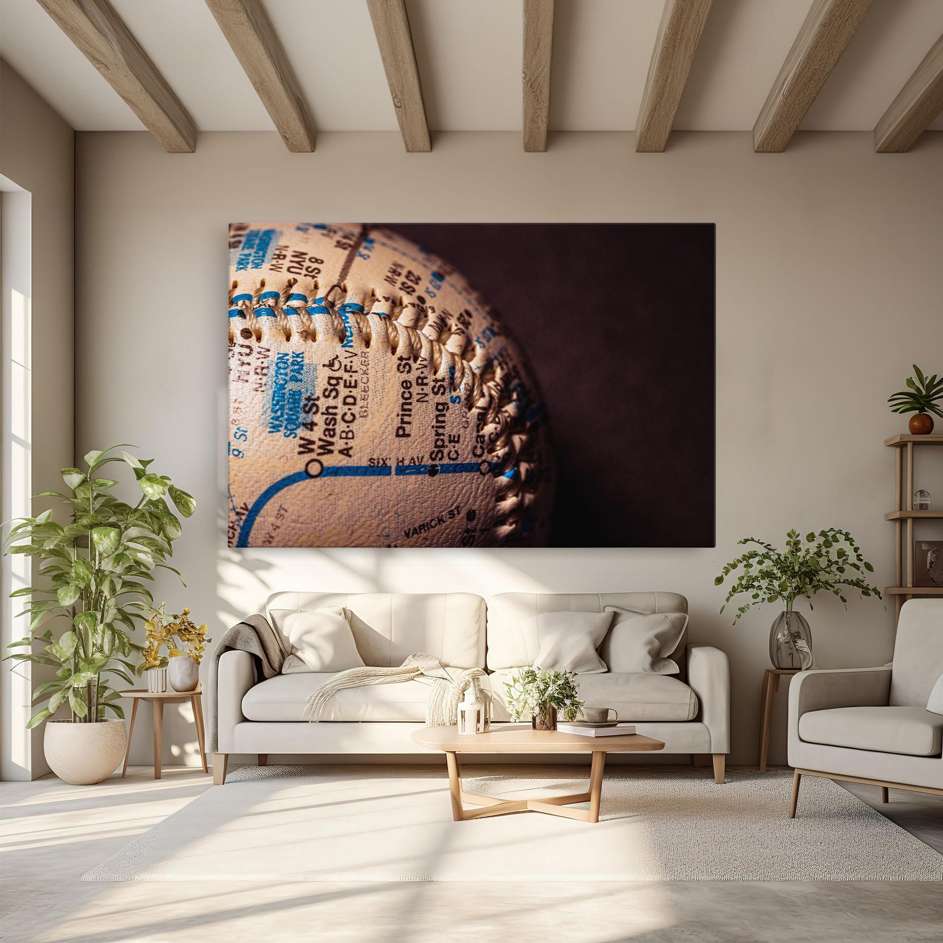 Картина на платно Blue Text Baseball Ball mockup 6