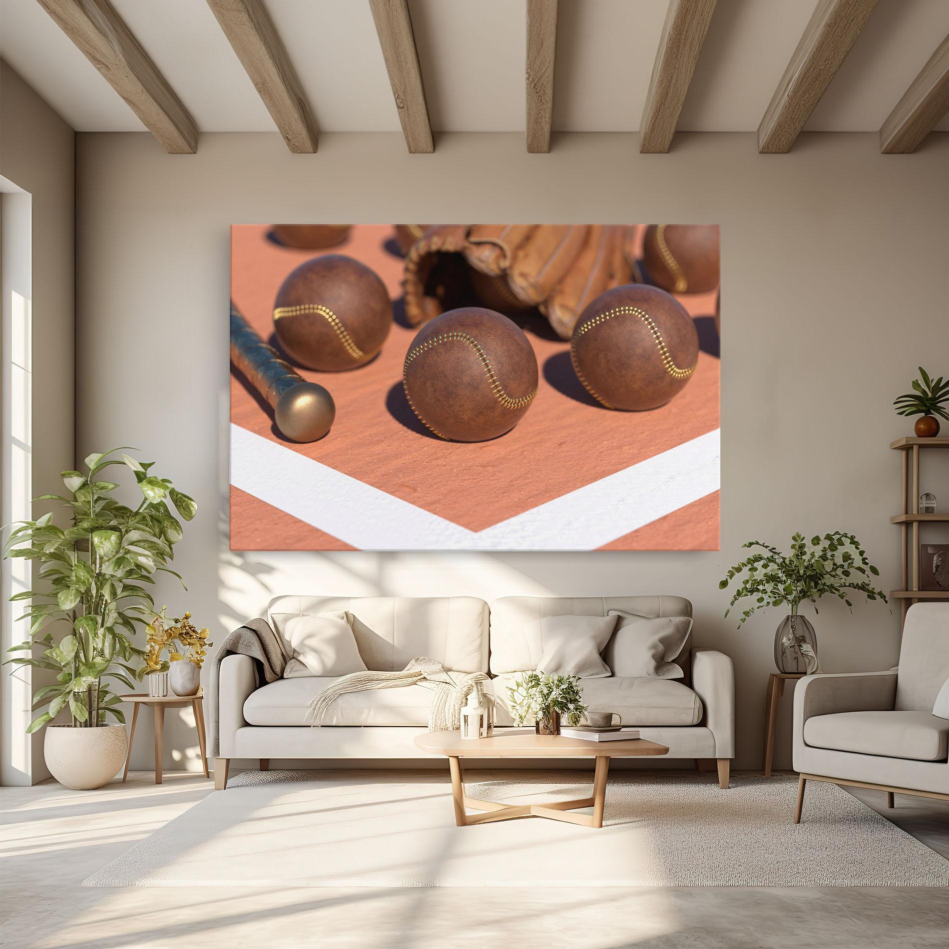 Картина на платно Brown Baseball Ball mockup 6