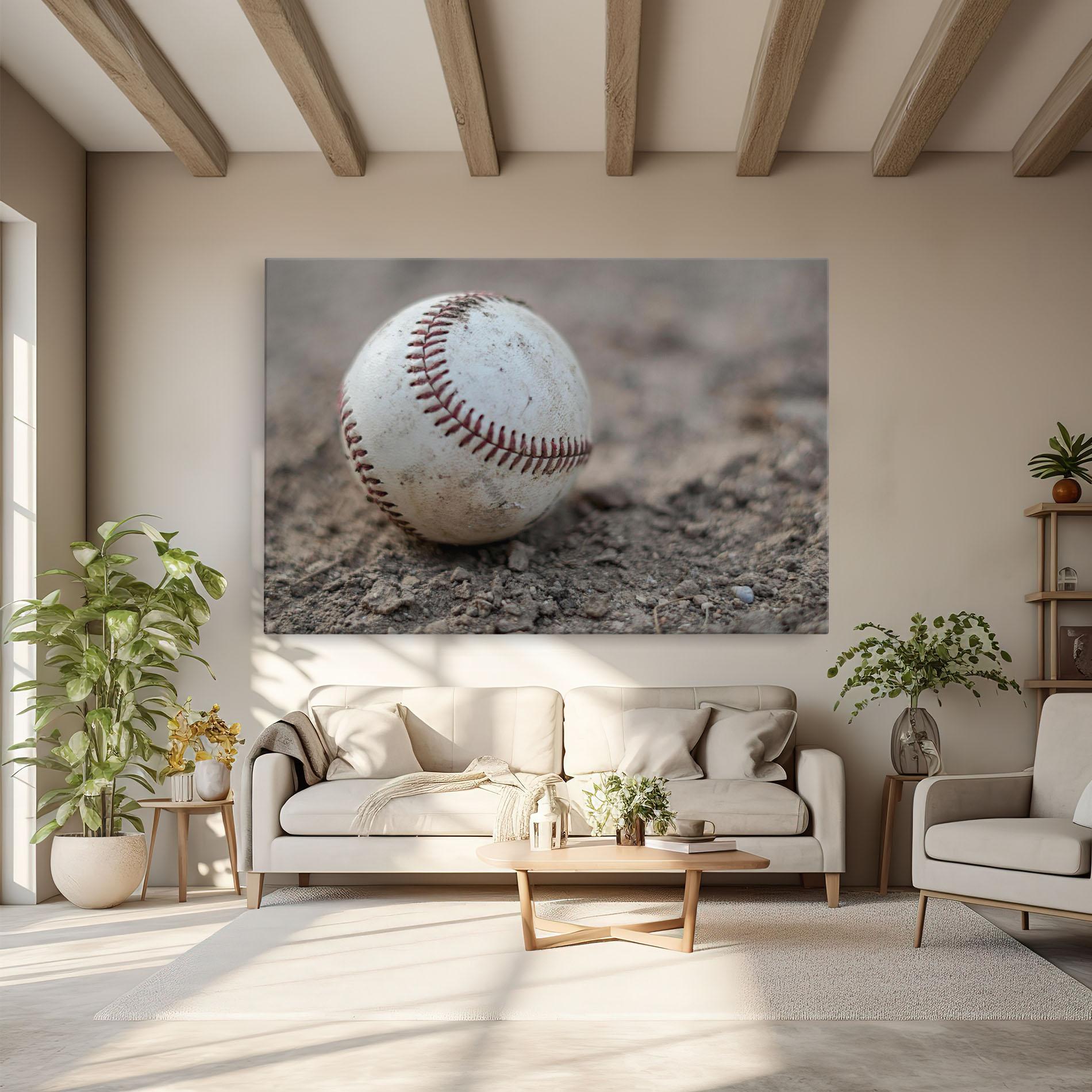 Картина на платно Dusty Baseball Ball mockup 6