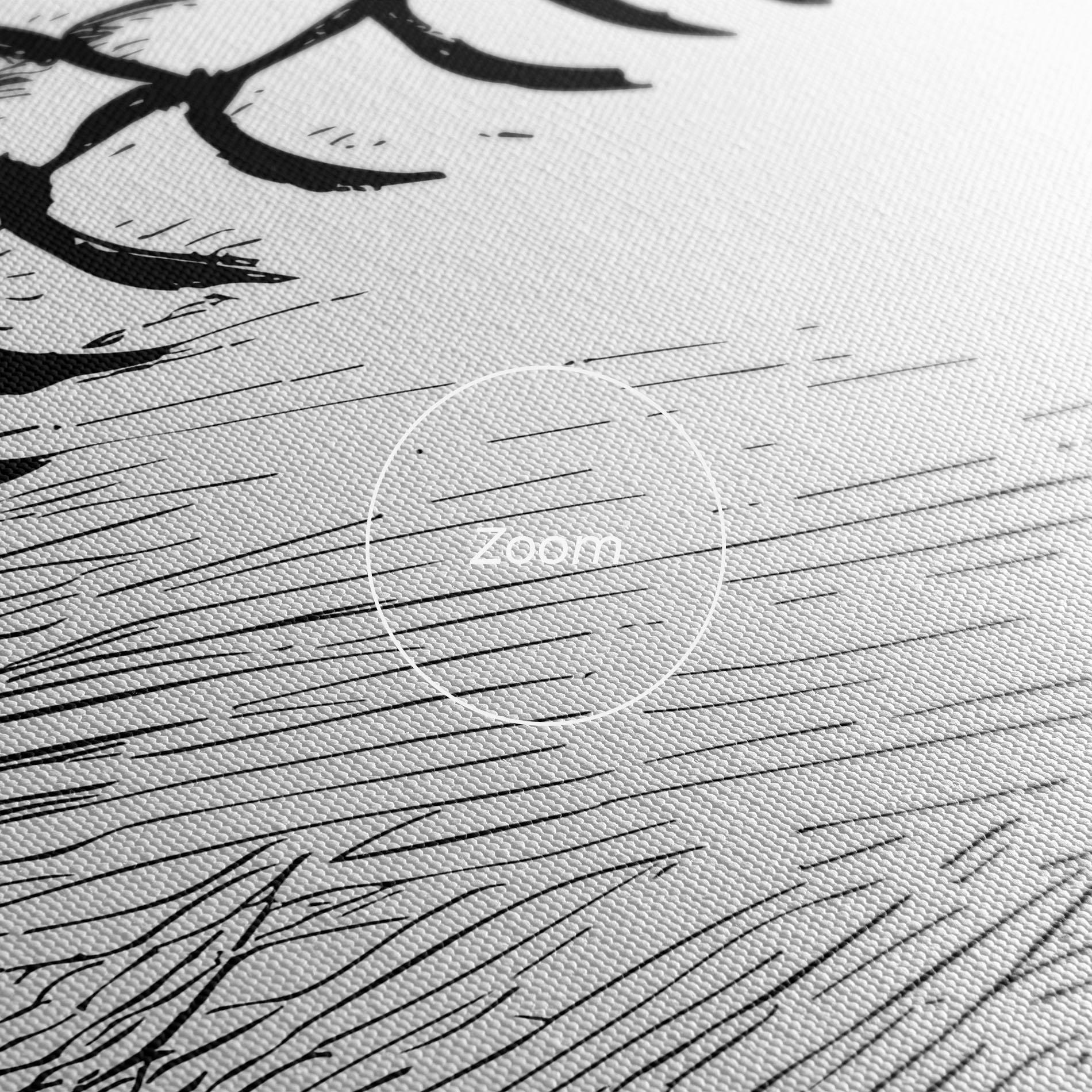 Картина на платно Baseball Black Line mockup 3