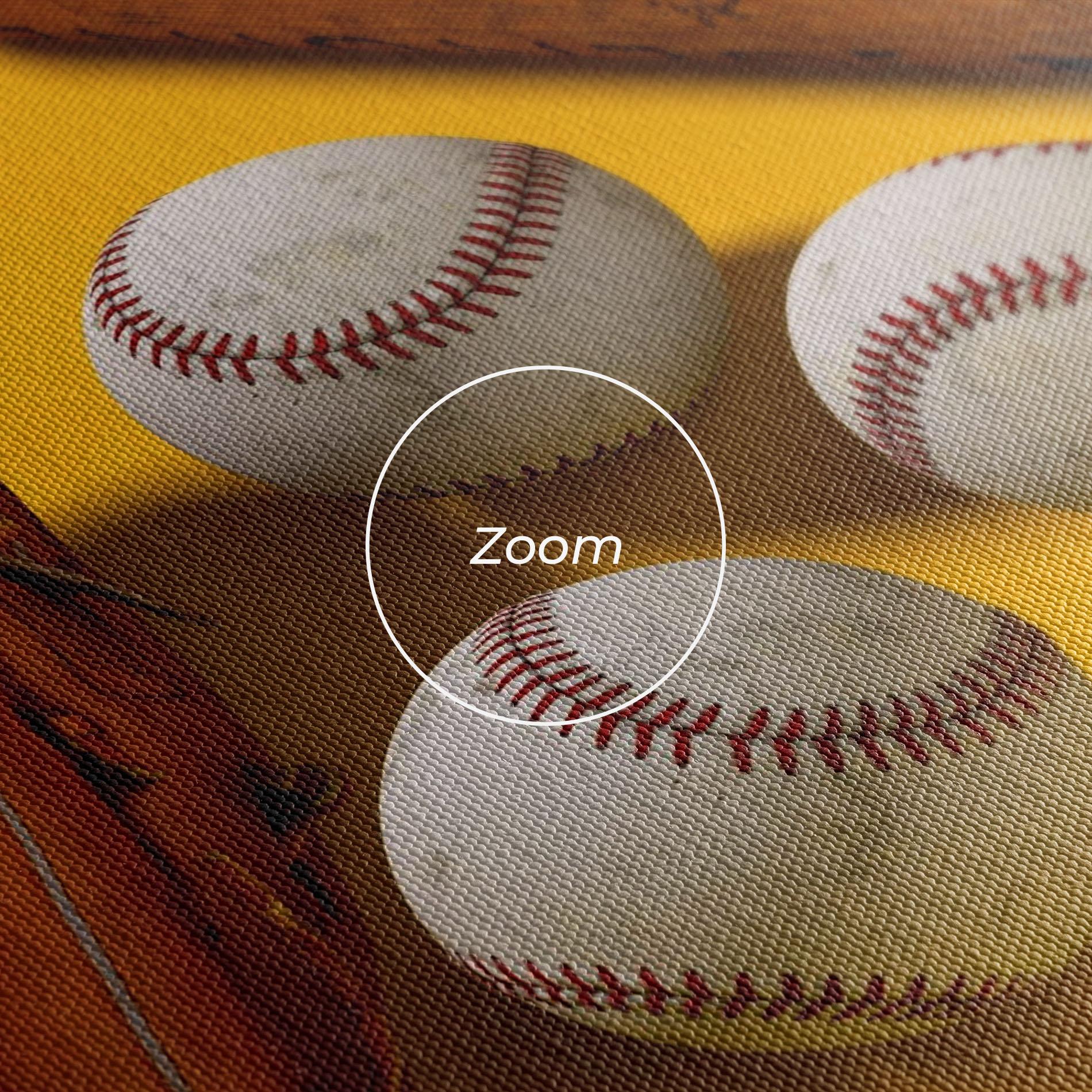 Картина на платно Baseball Set On Yellow mockup 3