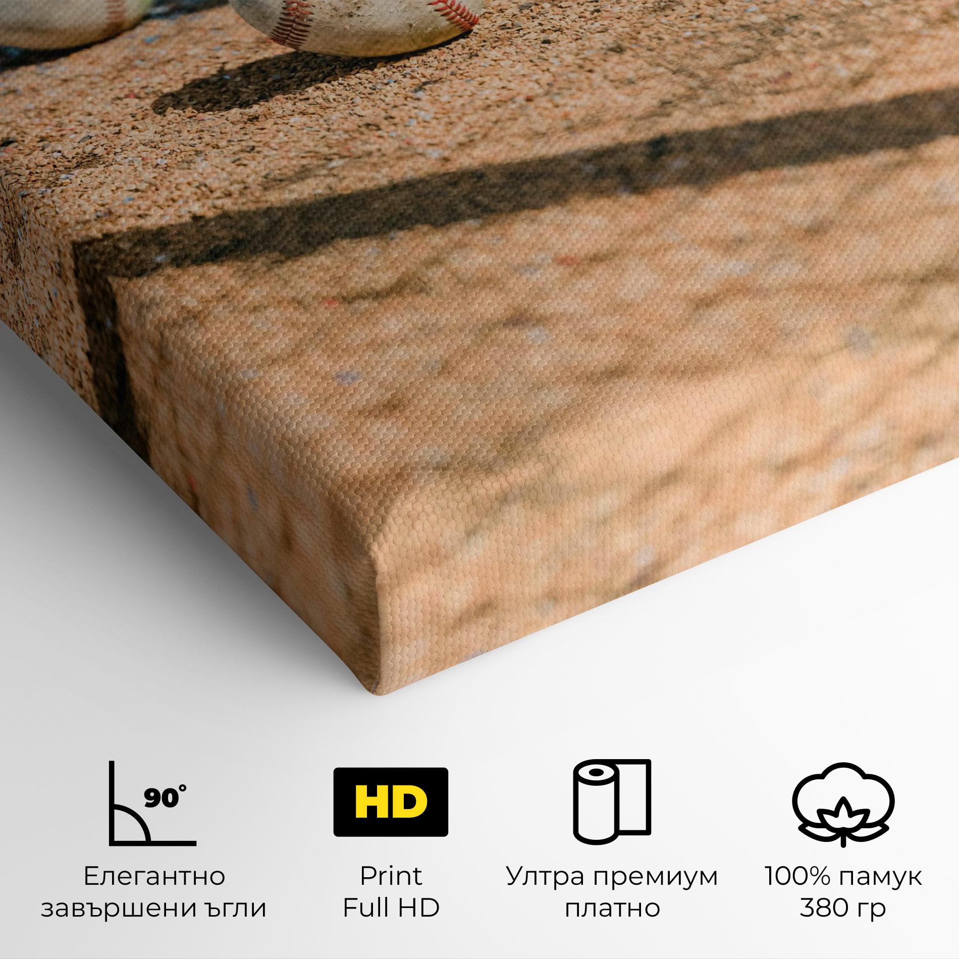 Картина на платно Baseball Balls mockup 4