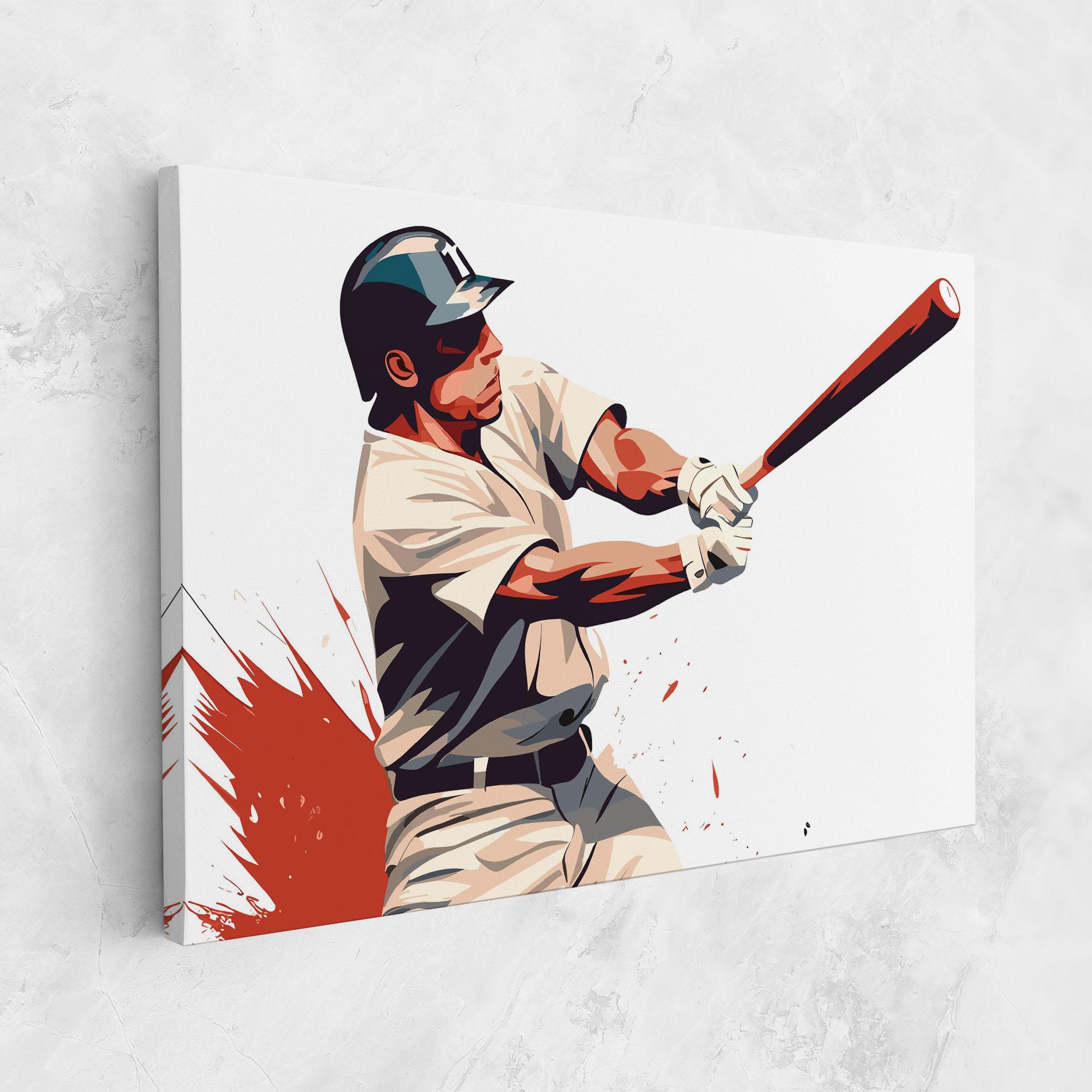 Картина на платно Baseball Red Art mockup 1