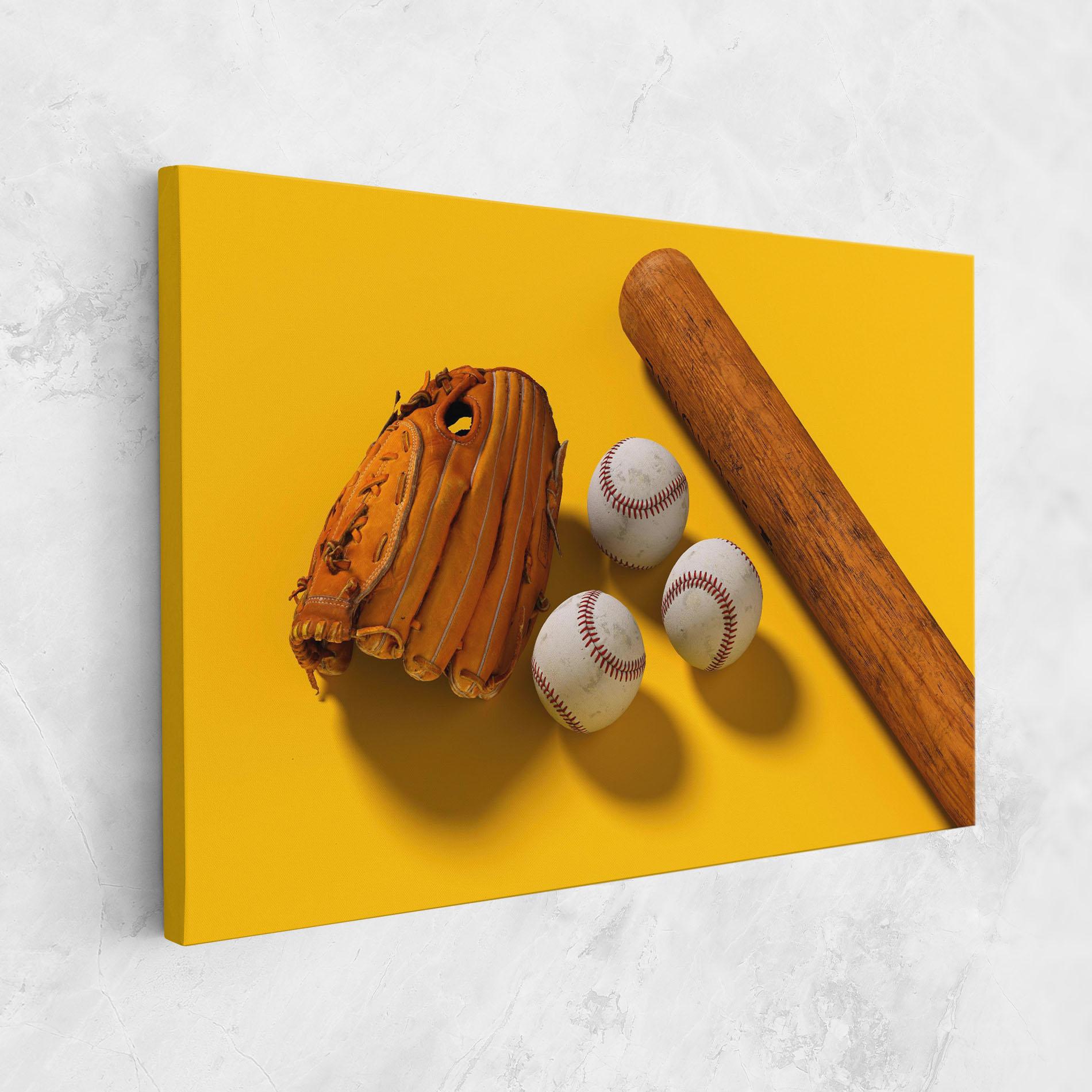 Картина на платно Baseball Set On Yellow mockup 1