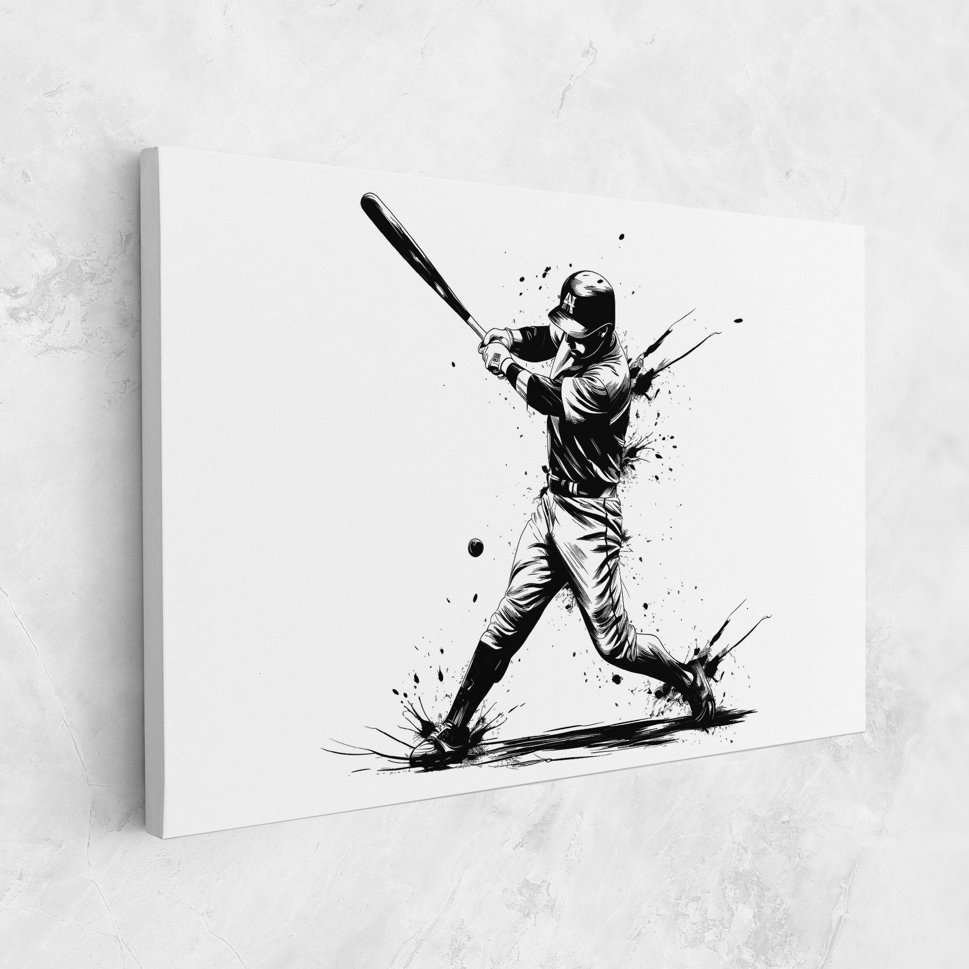 Картина на платно Baseball Splash mockup 1