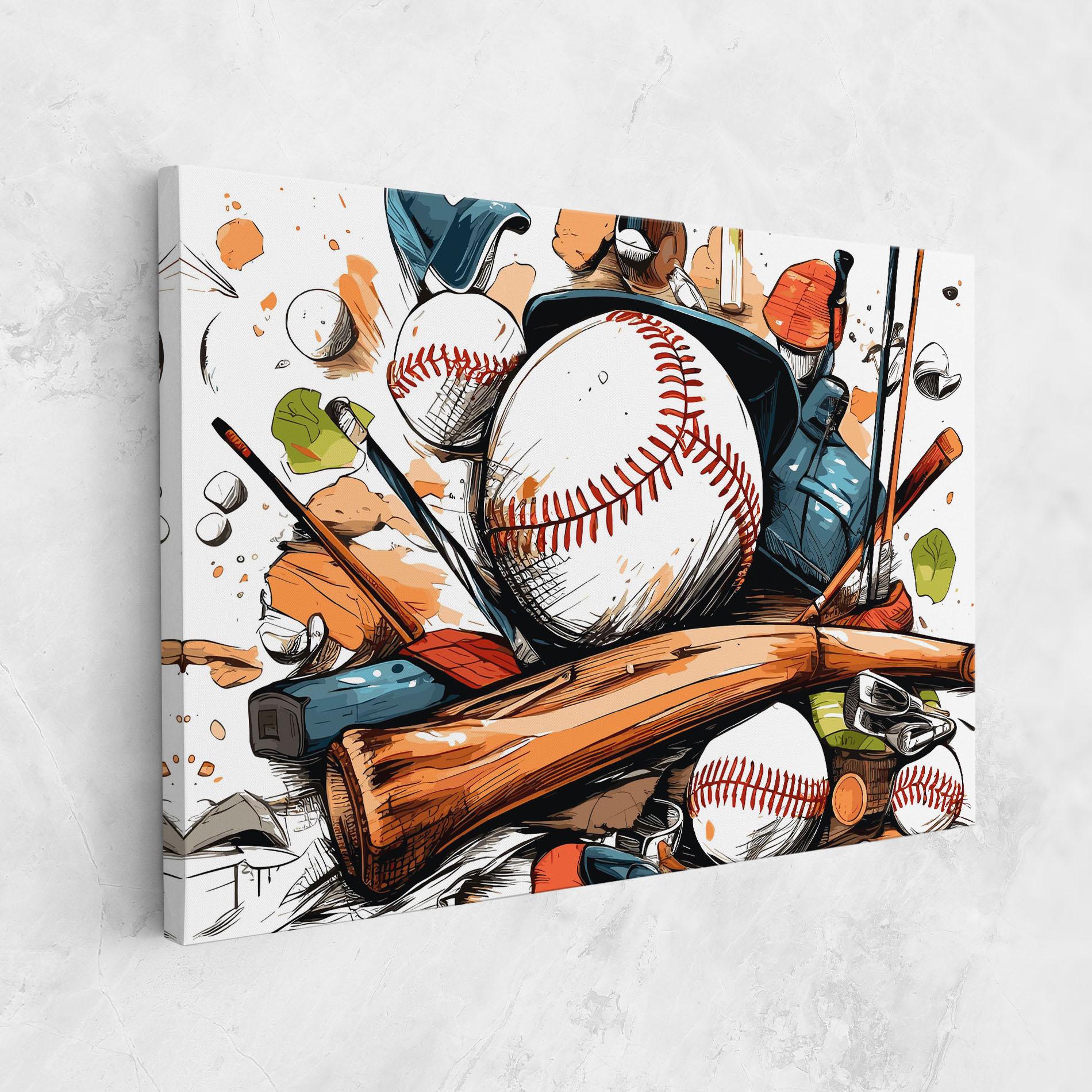 Картина на платно Baseball Trash mockup 1