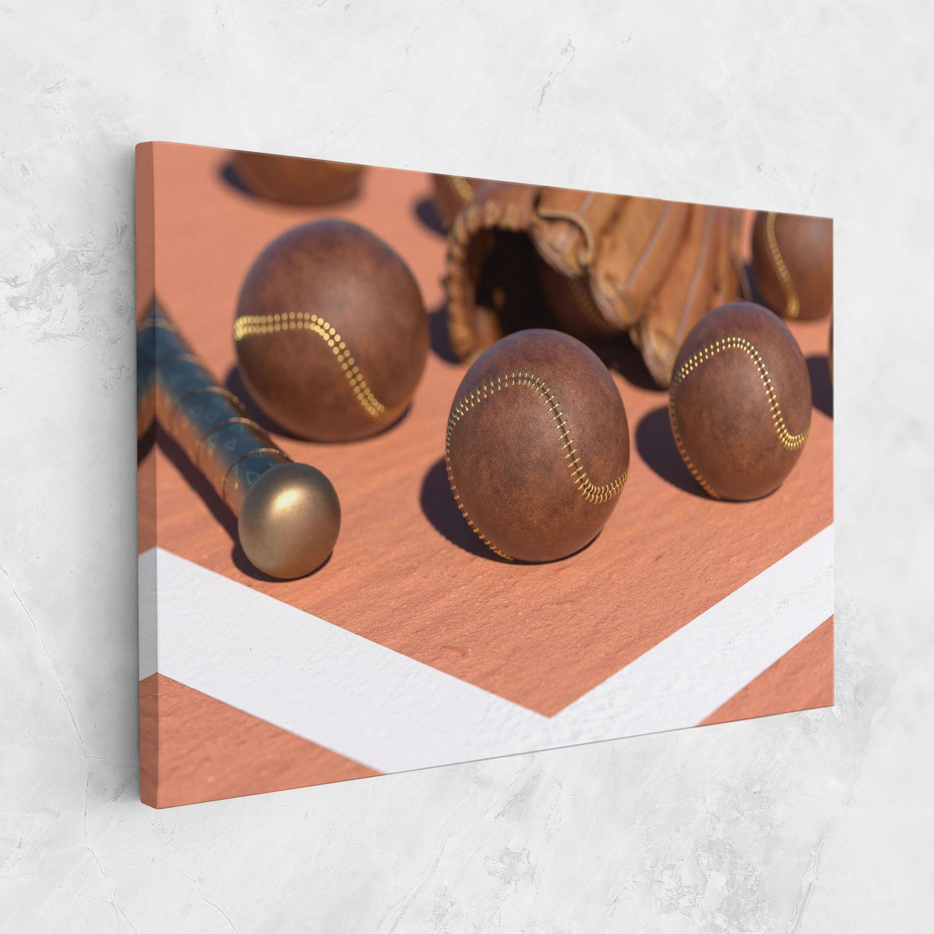 Картина на платно Brown Baseball Ball mockup 1