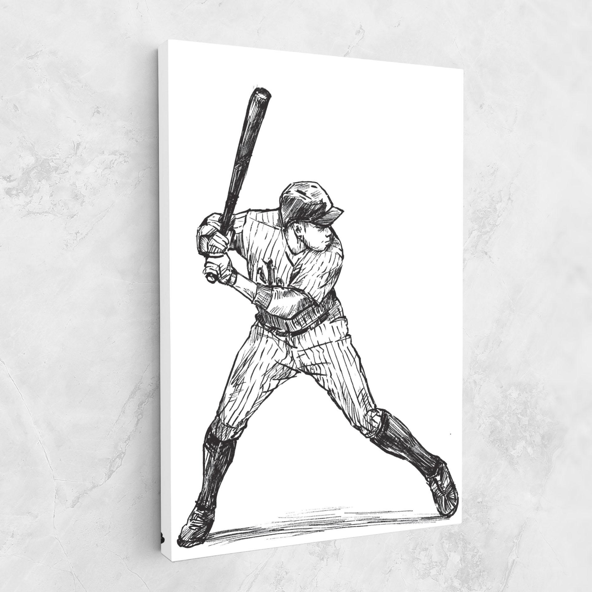Картина на платно Baseball Play mockup 1