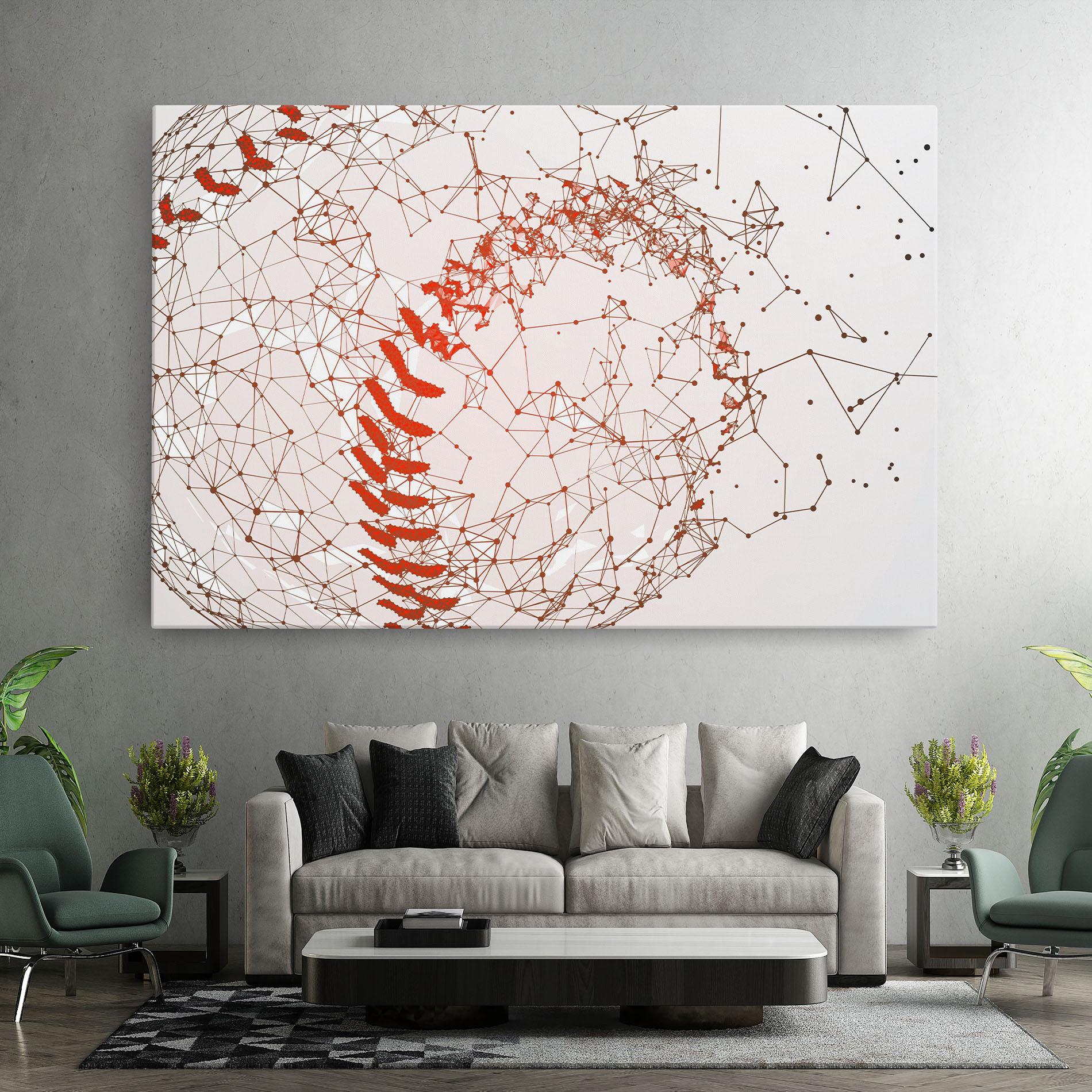 Картина на платно Baseball Line Art mockup 7