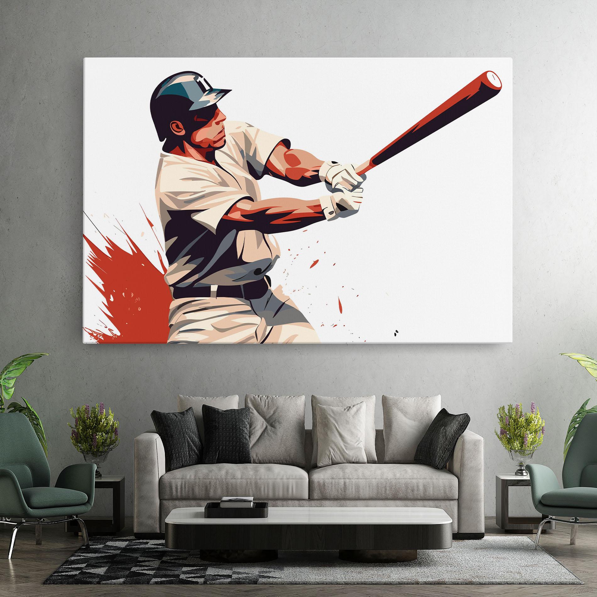 Картина на платно Baseball Red Art mockup 7