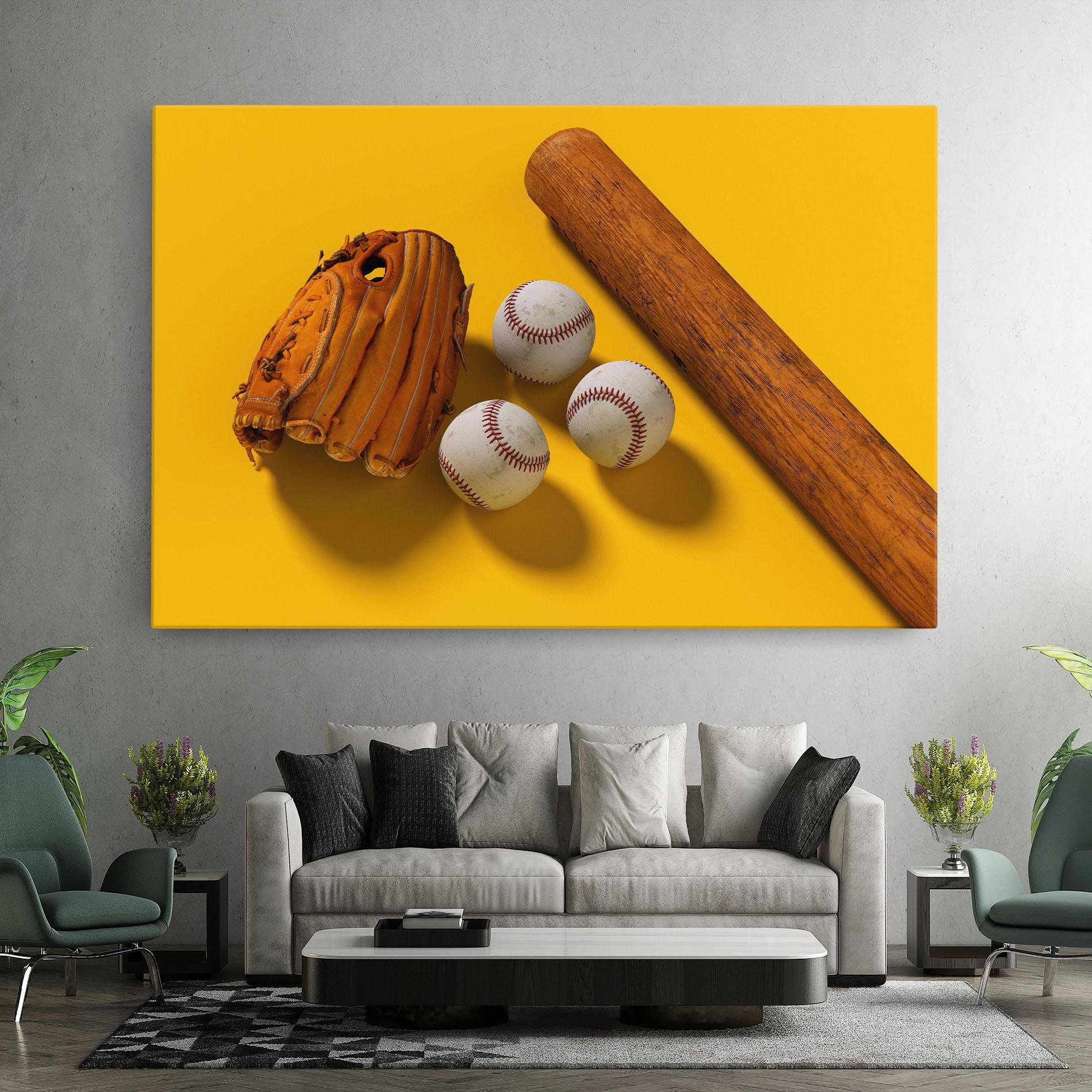 Картина на платно Baseball Set On Yellow mockup 7