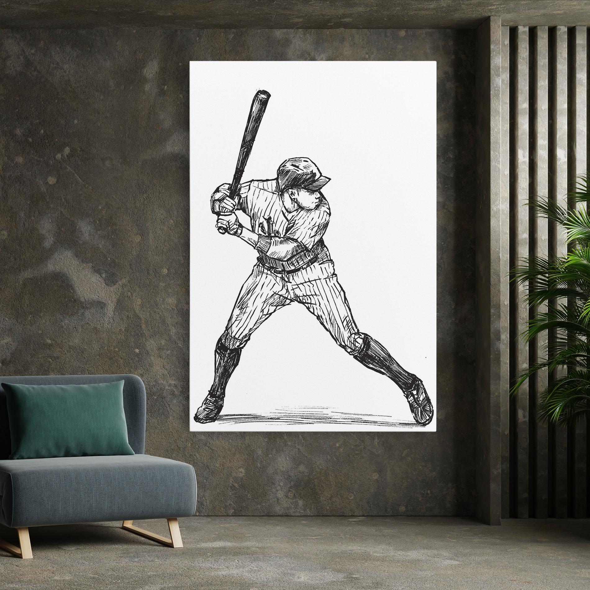 Картина на платно Baseball Play mockup 7