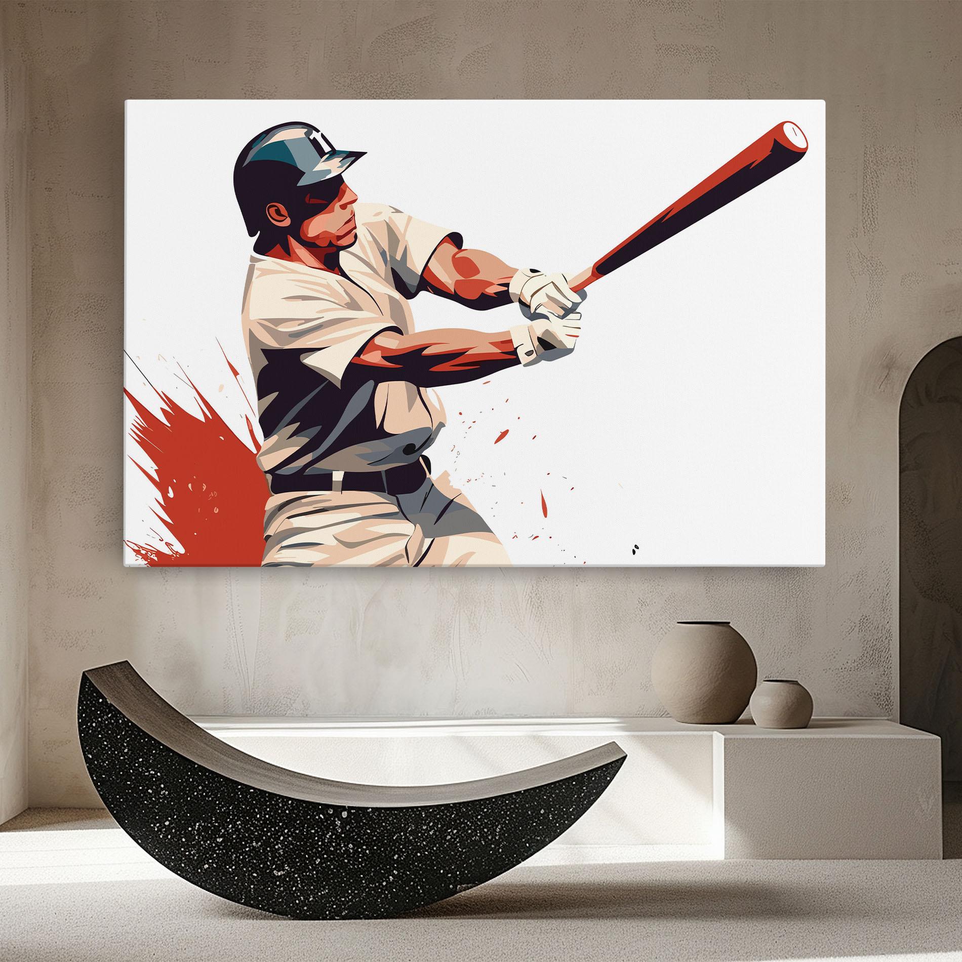 Картина на платно Baseball Red Art mockup 8