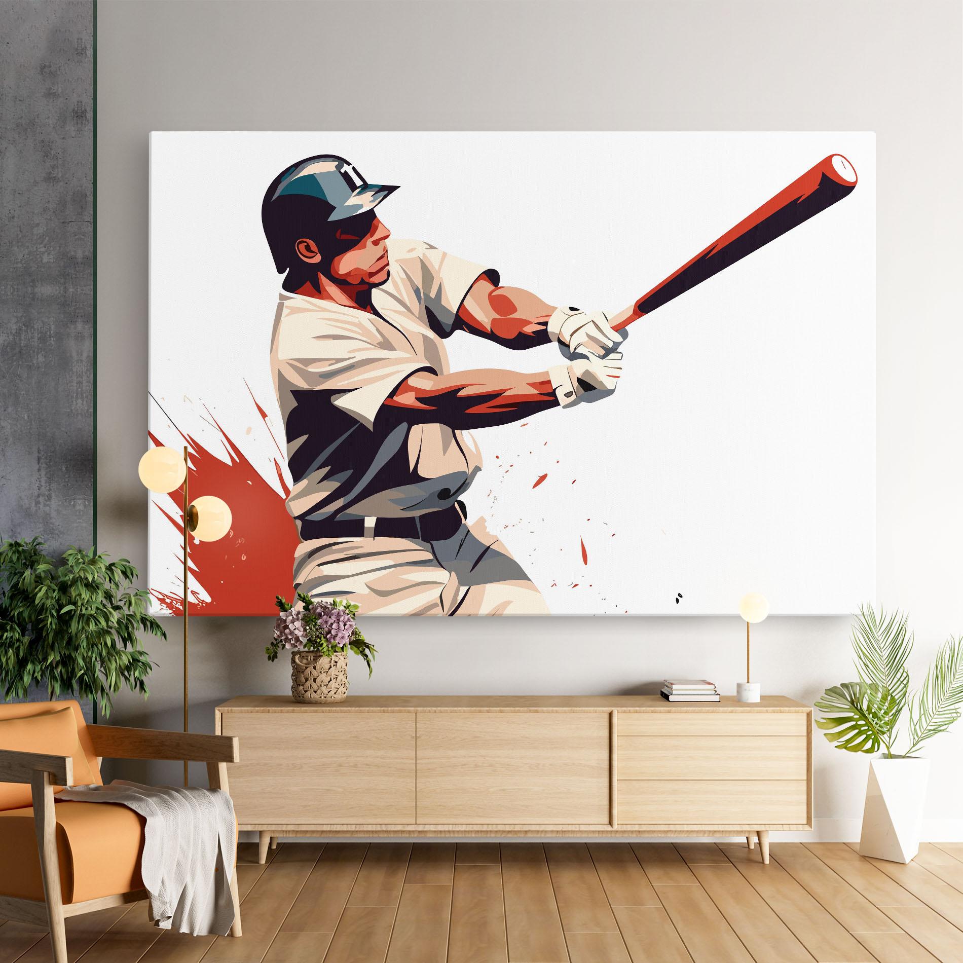 Картина на платно Baseball Red Art mockup 9