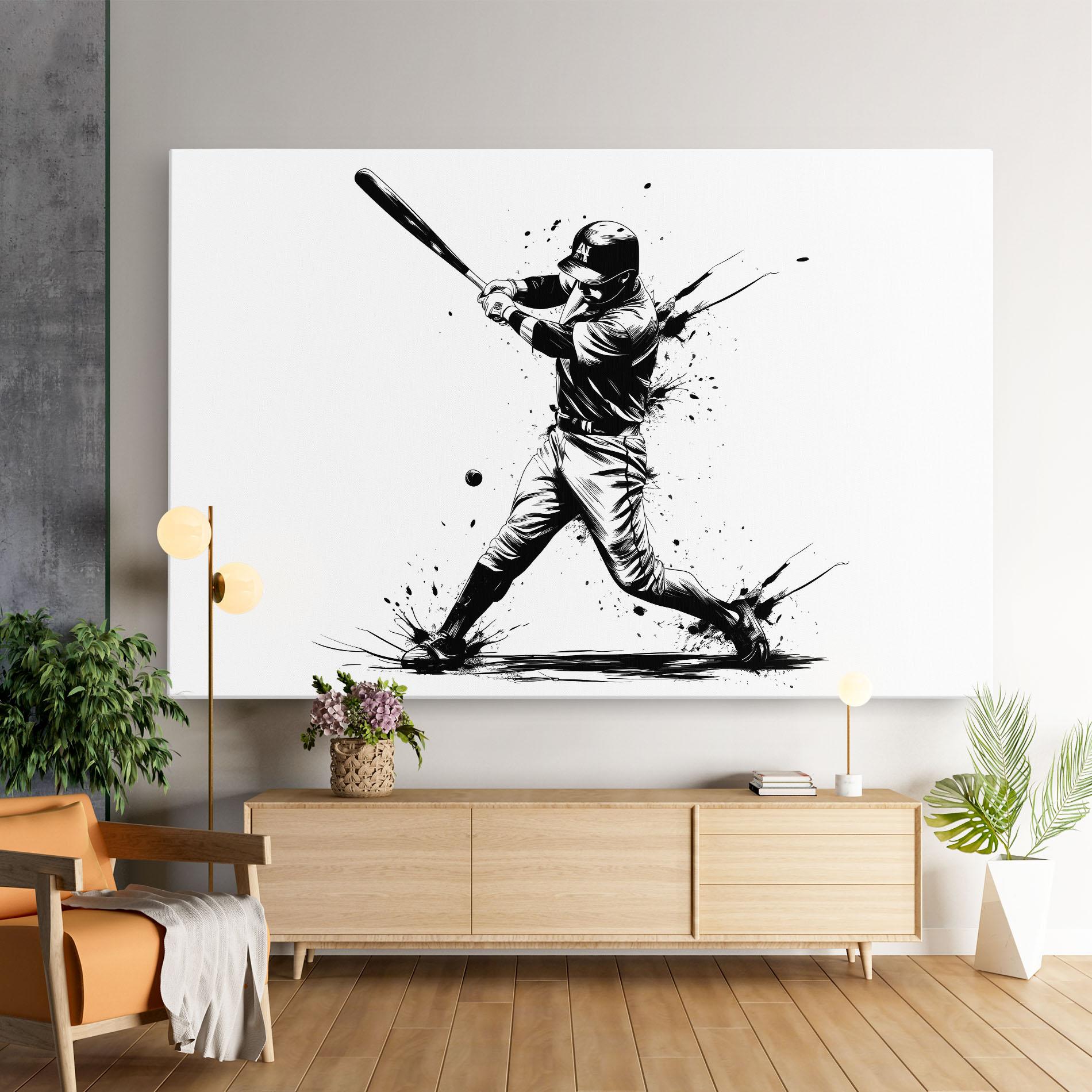 Картина на платно Baseball Splash mockup 9