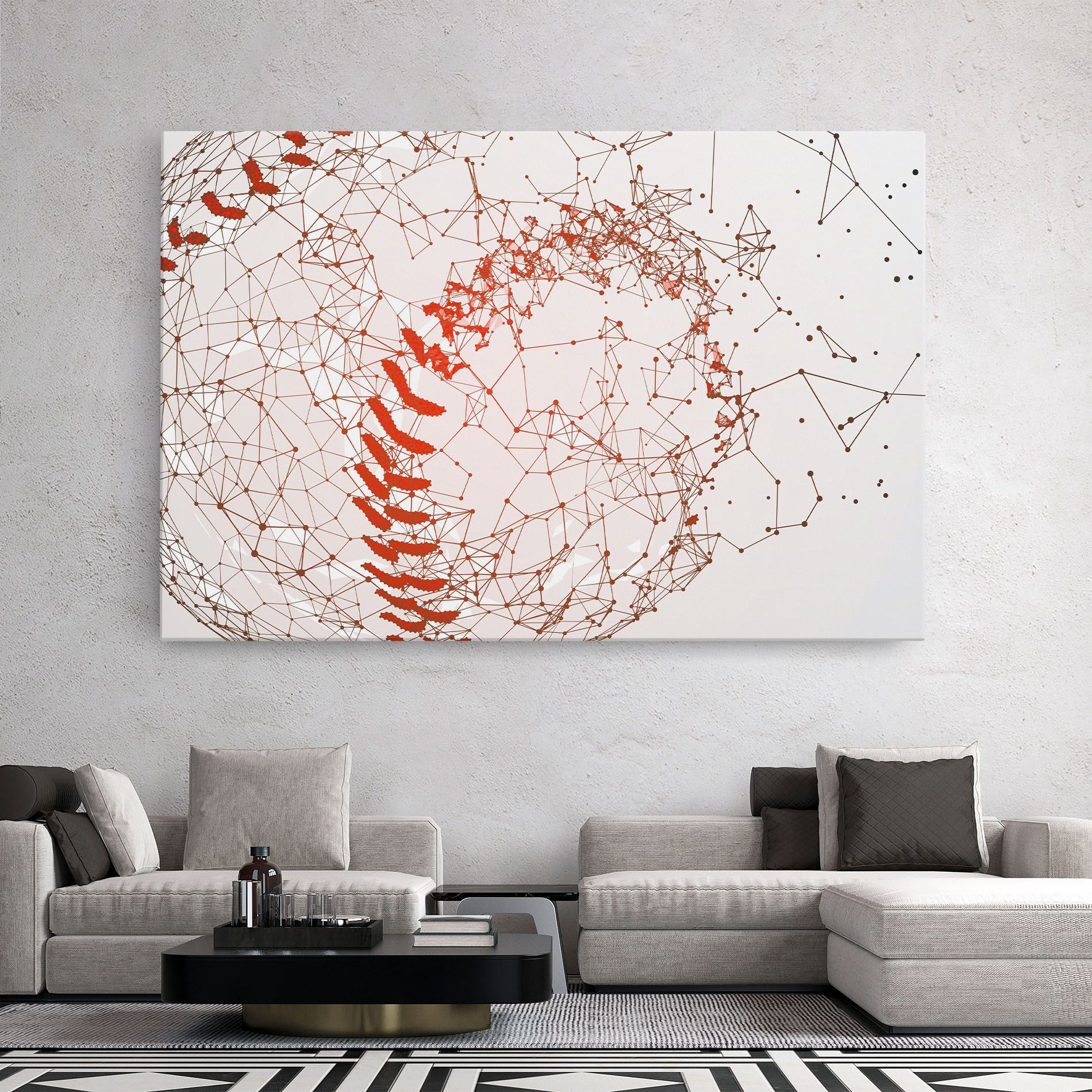 Baseball Line Art mockup 2