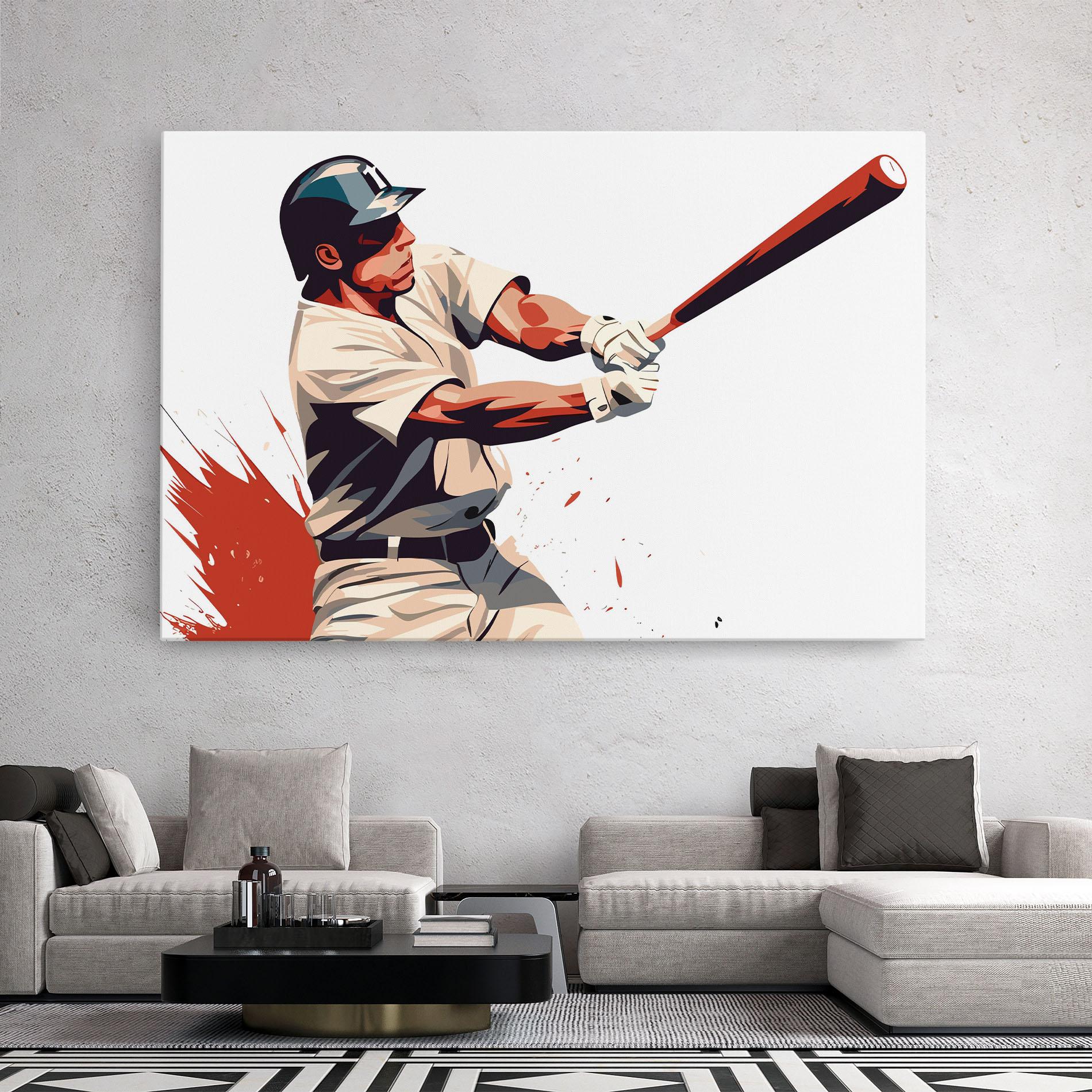 Картина на платно Baseball Red Art mockup 2