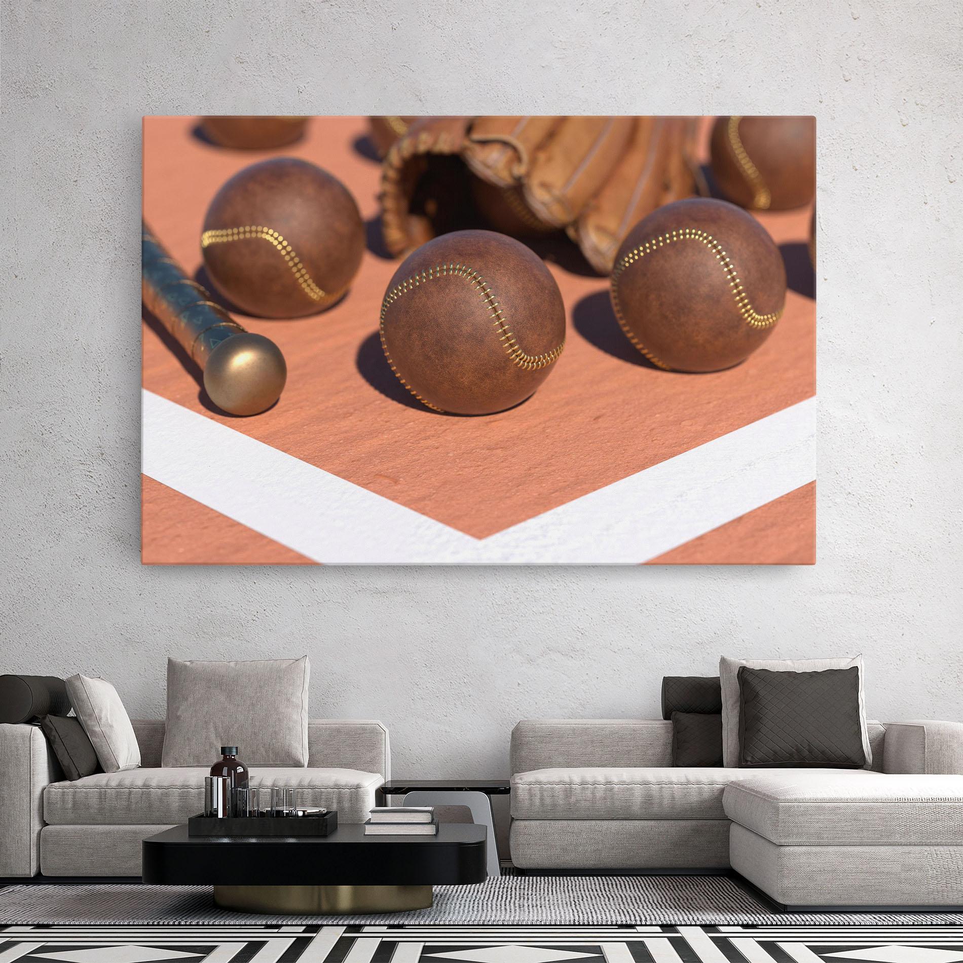 Картина на платно Brown Baseball Ball mockup 2