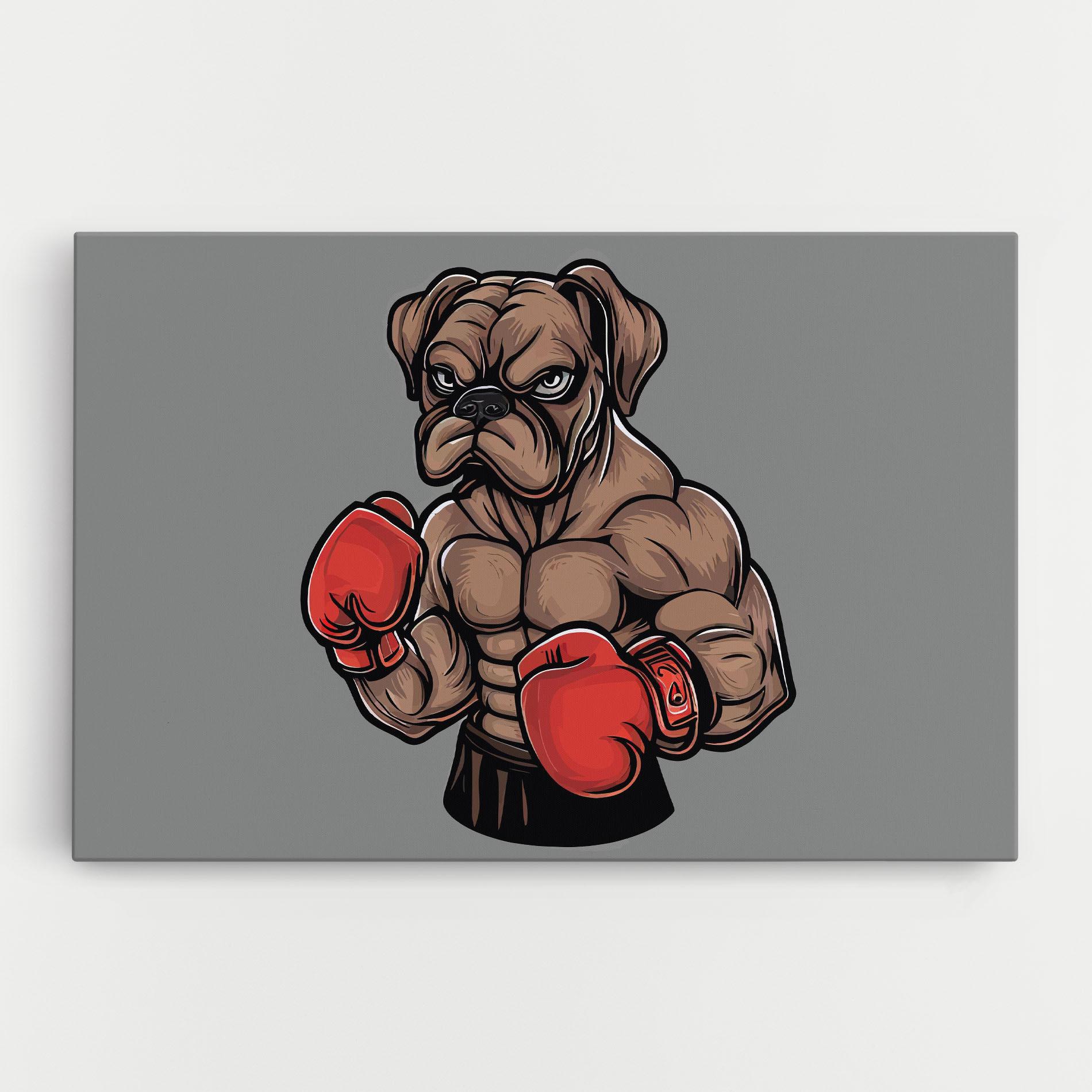 Картина на платно Boxer Dog mockup 0